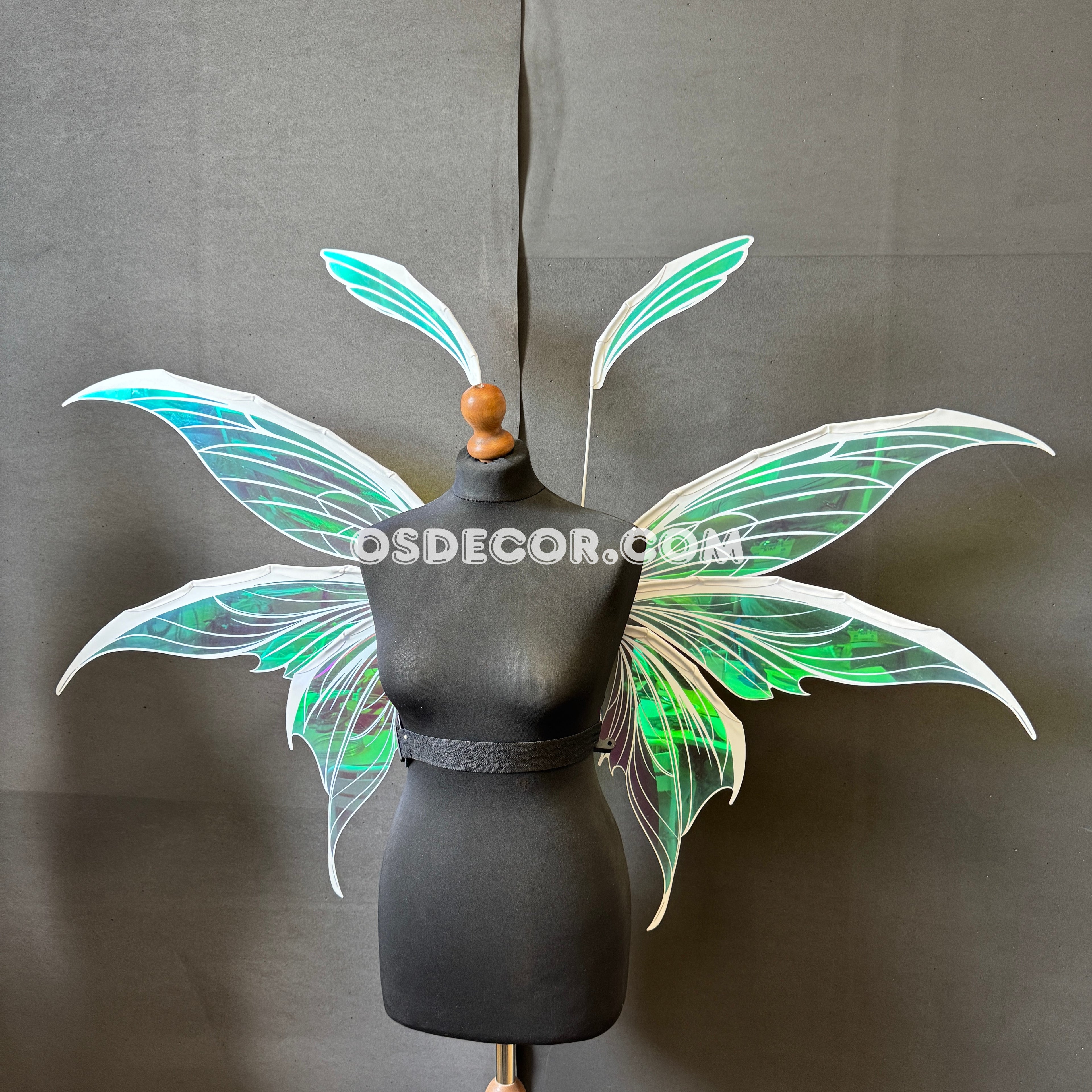 Pink Green Yellow Fairy Wings