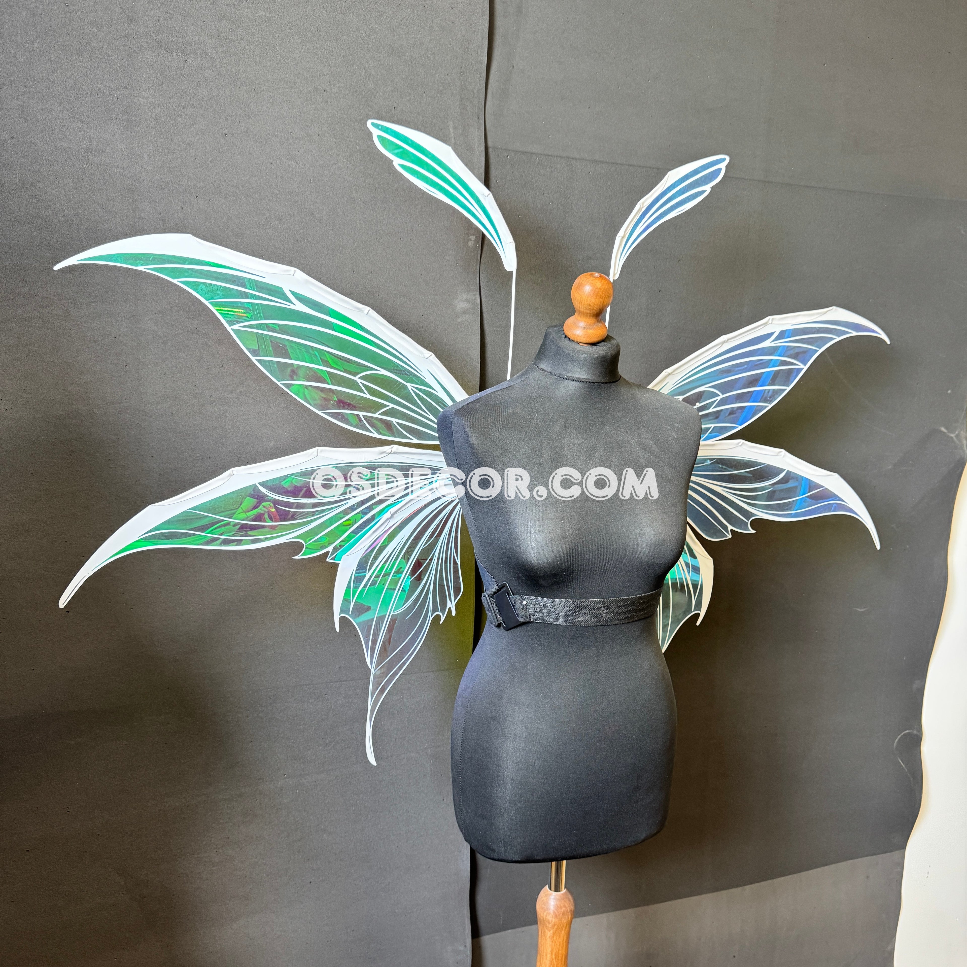 Pink Green Yellow Fairy Wings