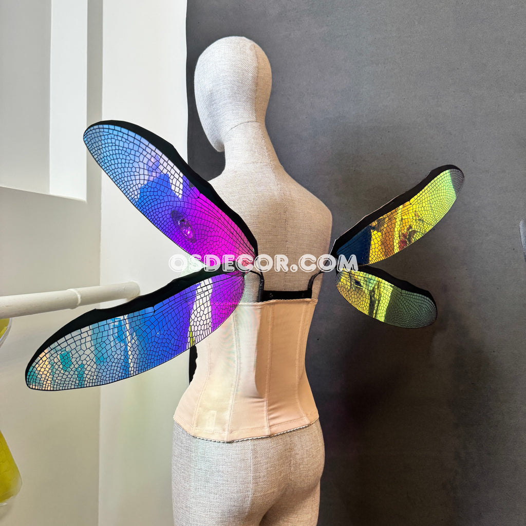 Blue Purple Dragonfly Fairy Wings