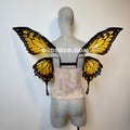 Swallowtail butterfly, yellow and black fairy wings for cosplay photoshoot and costume