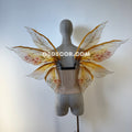 Floral brown and yellow fairy wings for cosplay photo shoot