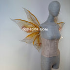 Floral brown and yellow fairy wings for cosplay photo shoot