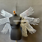 White transparent angel goddess wings, ethereal, for cosplay photo shoot and costume
