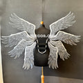 White transparent angel goddess wings, ethereal, for cosplay photo shoot and costume
