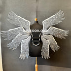 White transparent angel goddess wings, ethereal, for cosplay photo shoot and costume