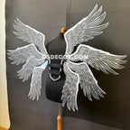White transparent angel goddess wings, ethereal, for cosplay photo shoot and costume