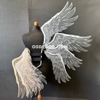 White transparent angel goddess wings, ethereal, for cosplay photo shoot and costume