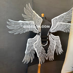 White transparent angel goddess wings, ethereal, for cosplay photo shoot and costume