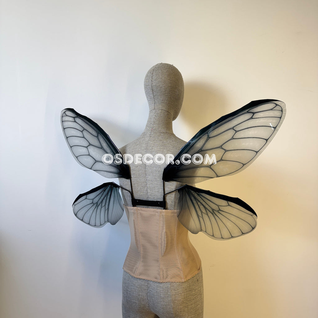 Grey Butterfly Fairy Elf Wings
