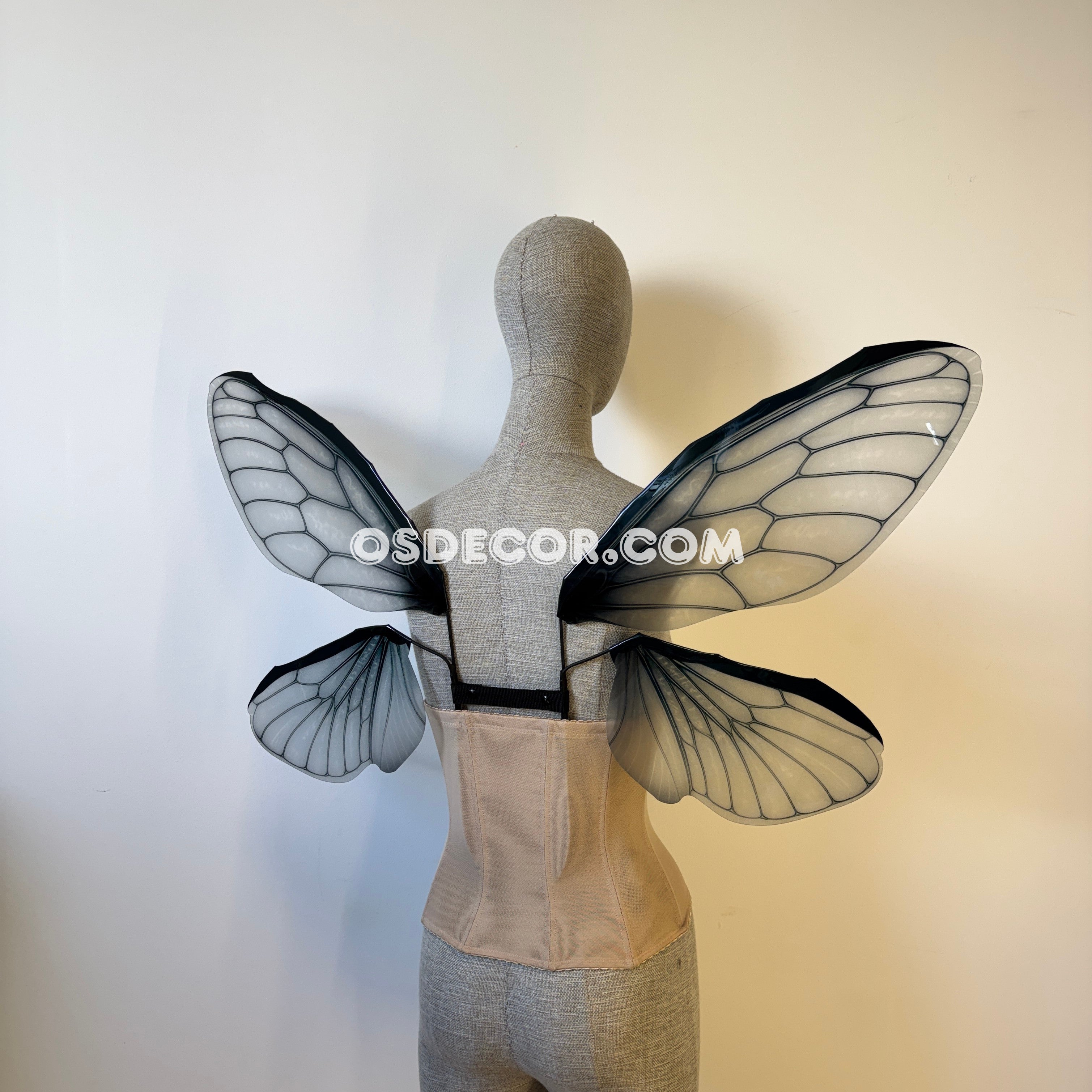 Grey Butterfly Fairy Elf Wings