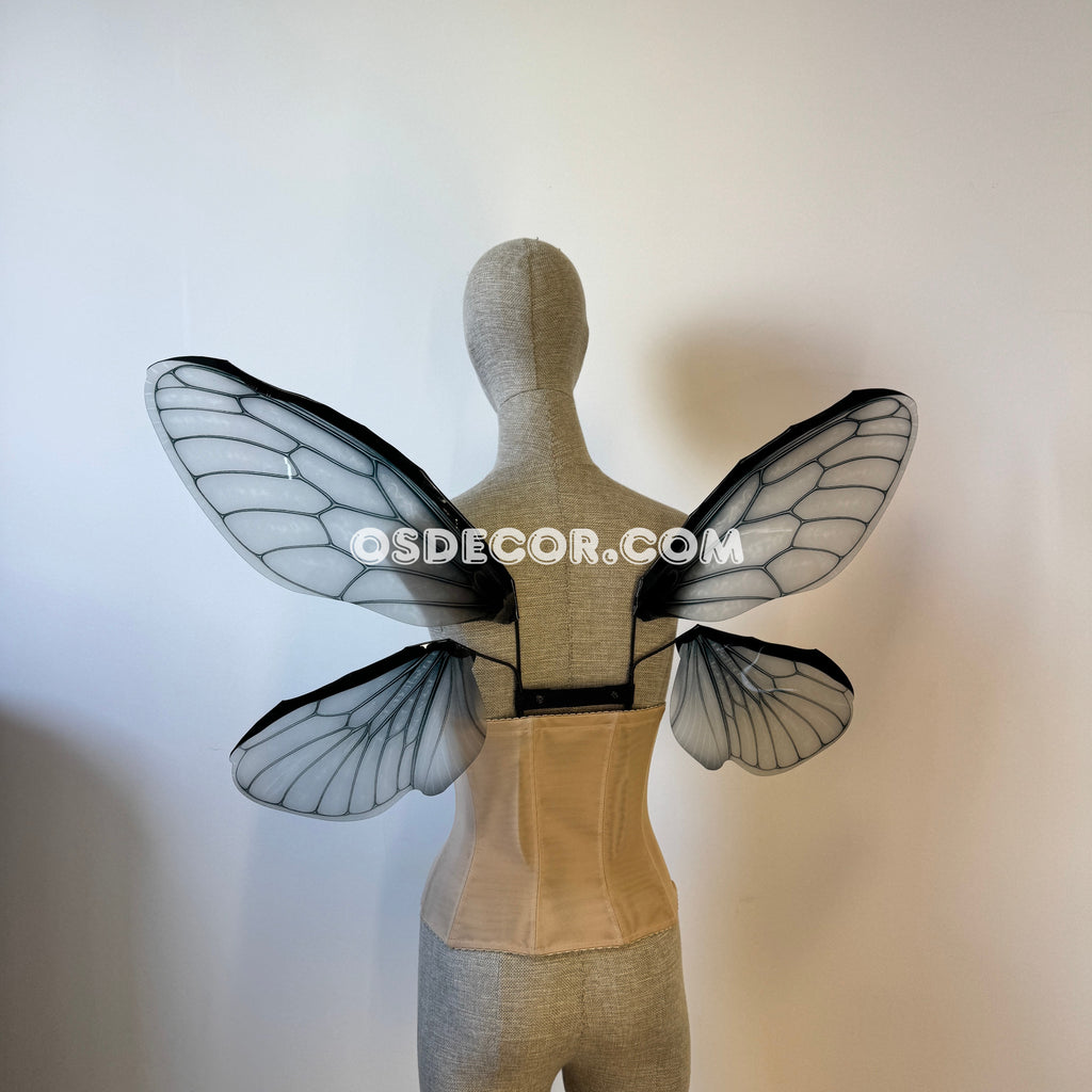 Grey Butterfly Fairy Elf Wings