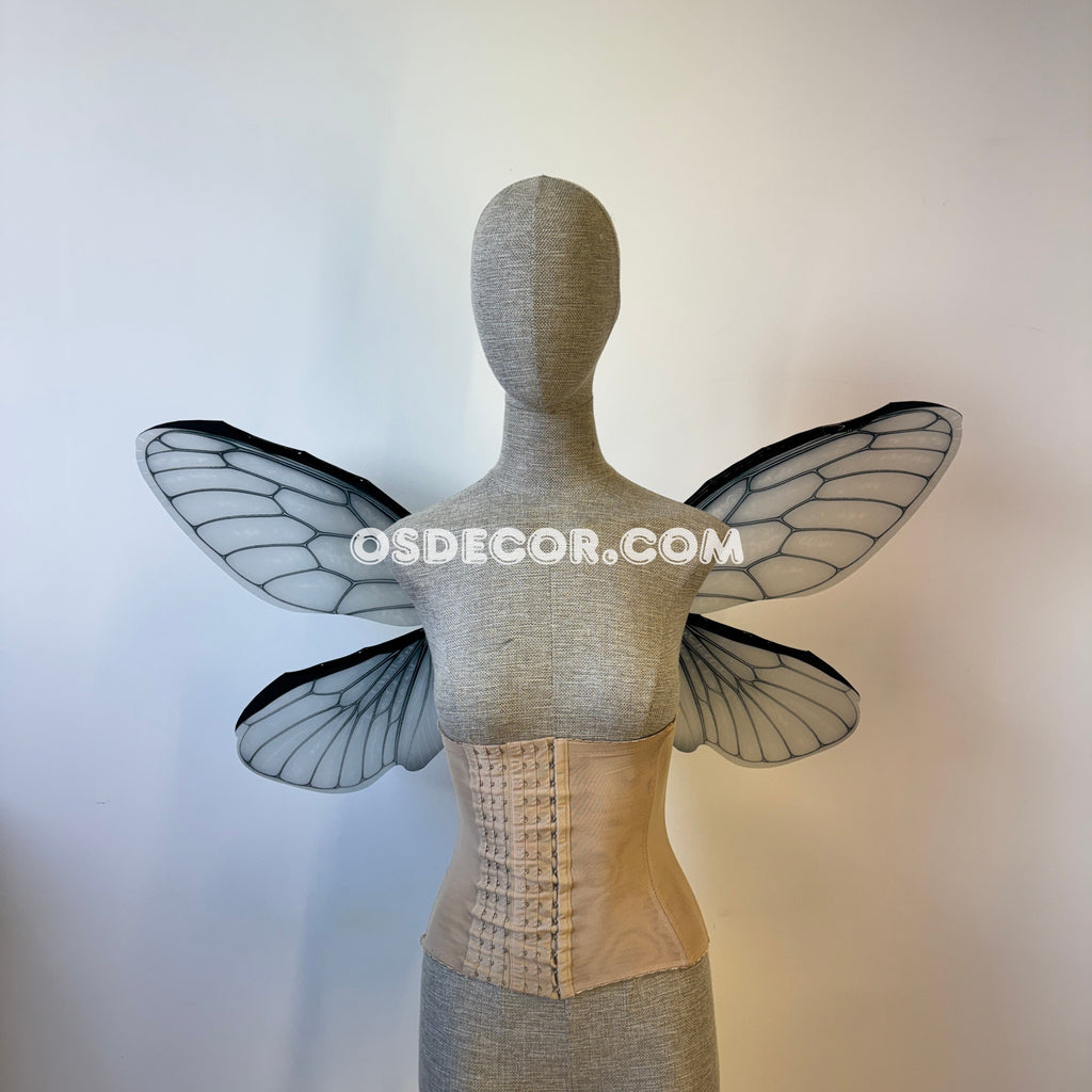 Grey Butterfly Fairy Elf Wings