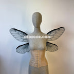 Grey Butterfly Fairy Elf Wings