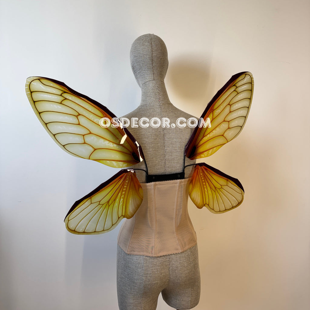 Gold Yellow Butterfly Fairy Elf Wings