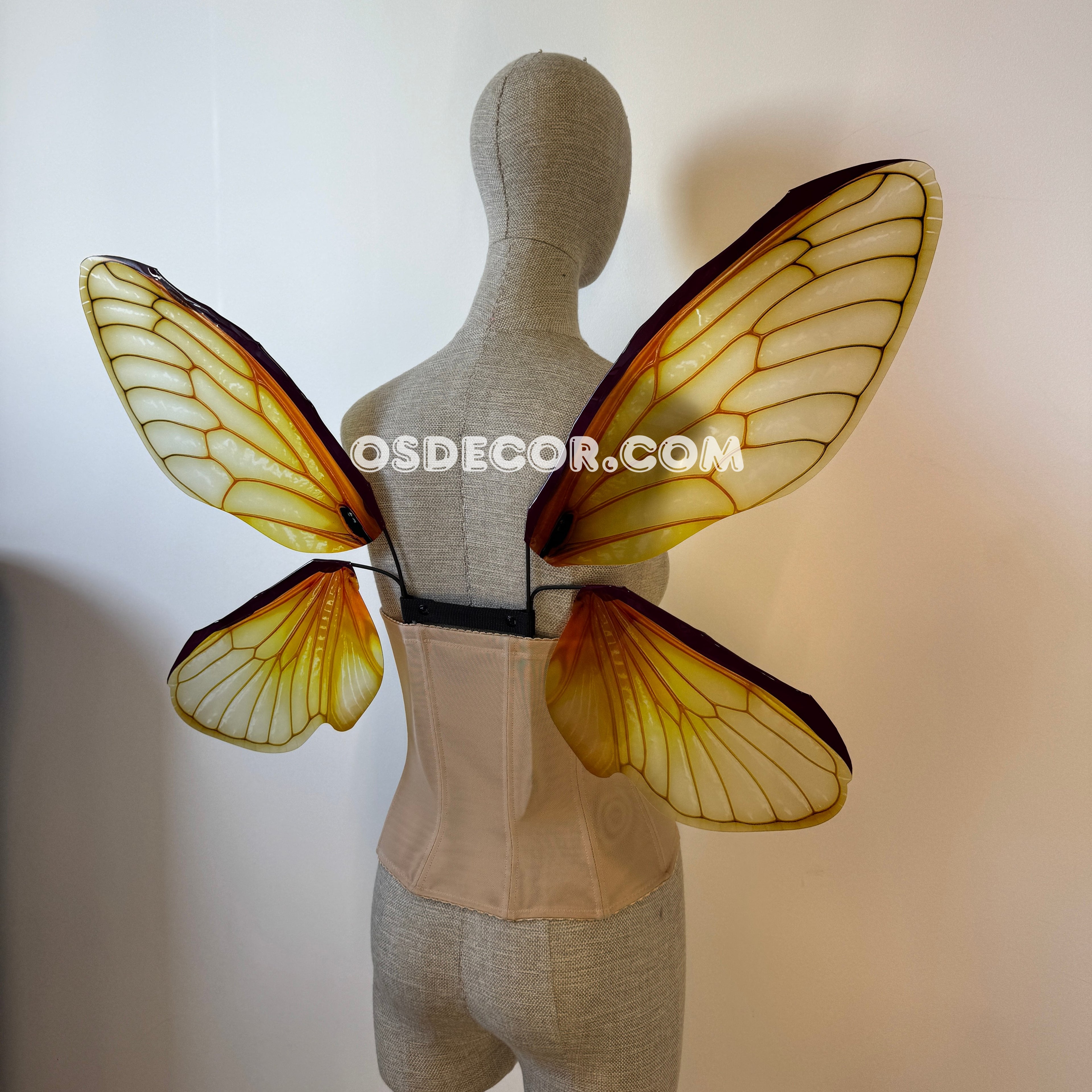 Gold Yellow Butterfly Fairy Elf Wings