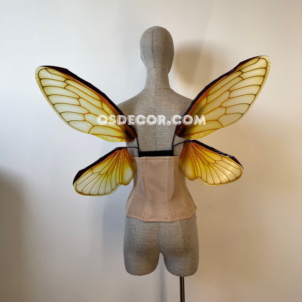 Gold Yellow Butterfly Fairy Elf Wings