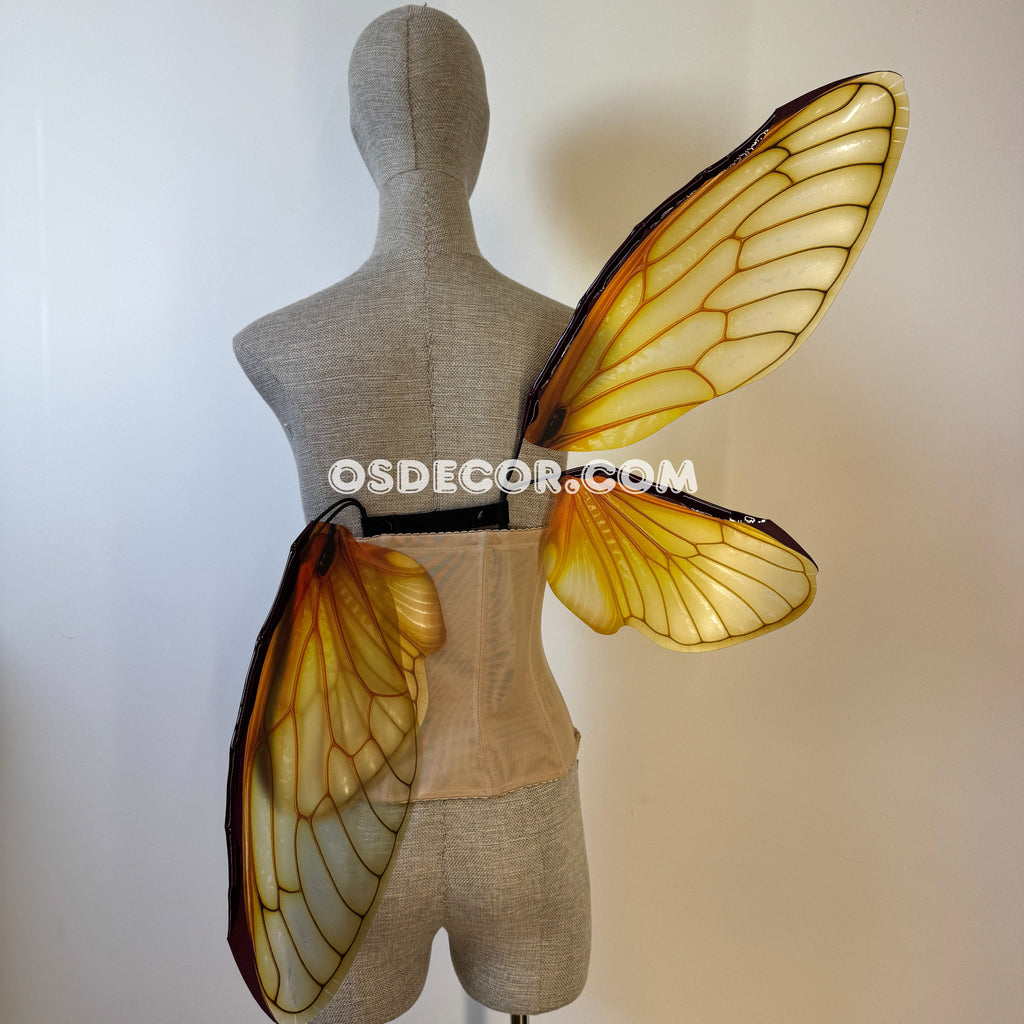 Gold Yellow Butterfly Fairy Elf Wings