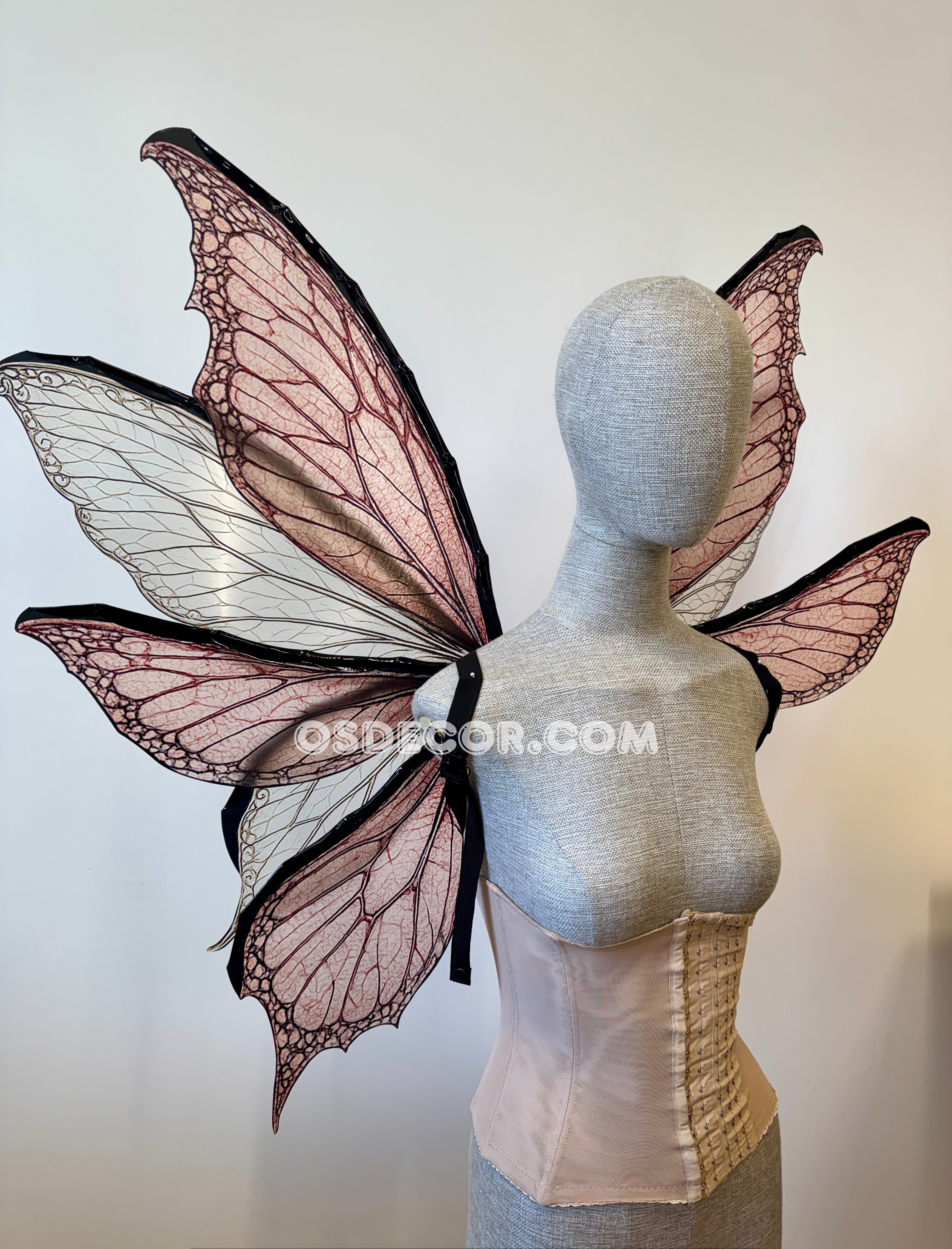 Rose Pink Fairy Wings