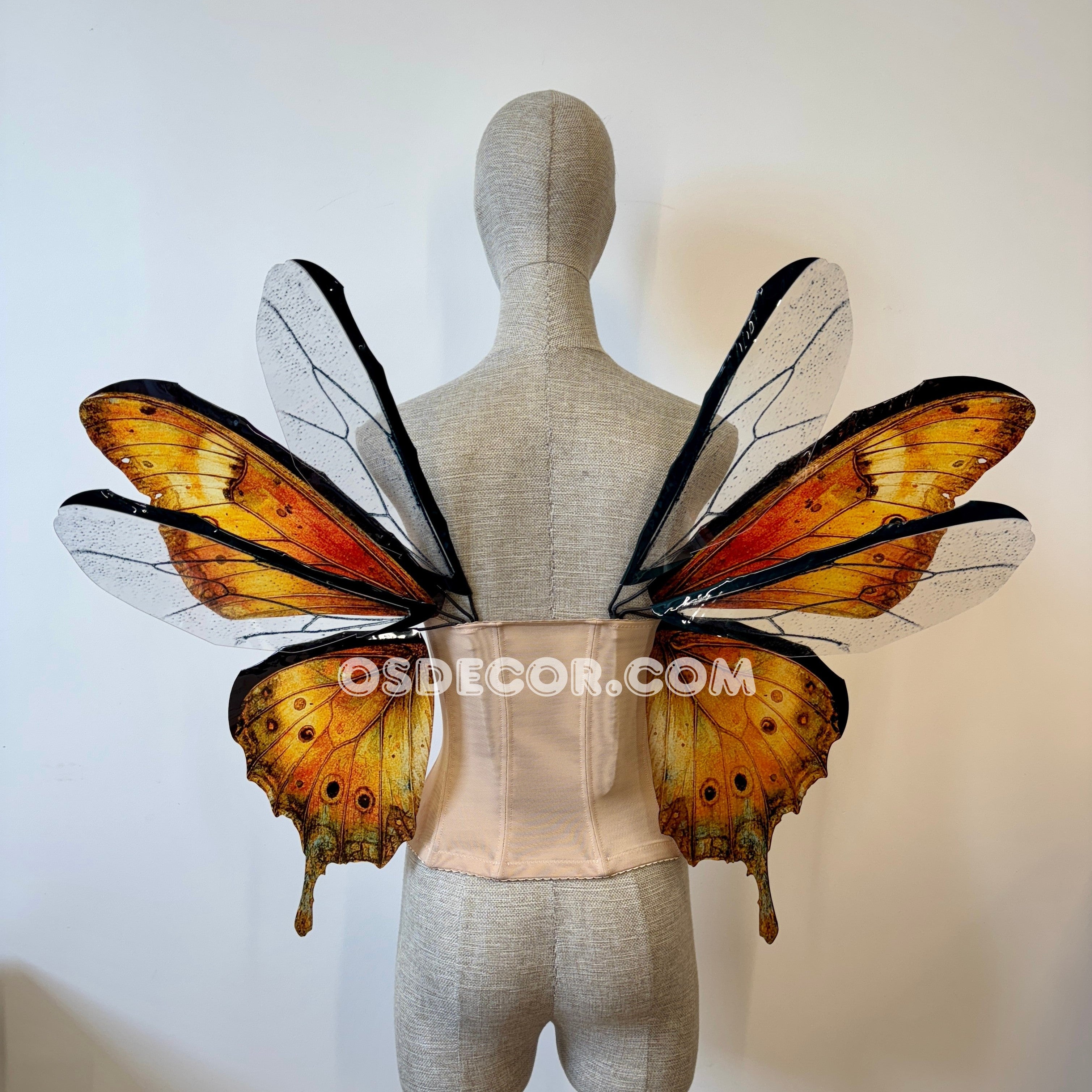 Orange Butterfly Fairy Wings