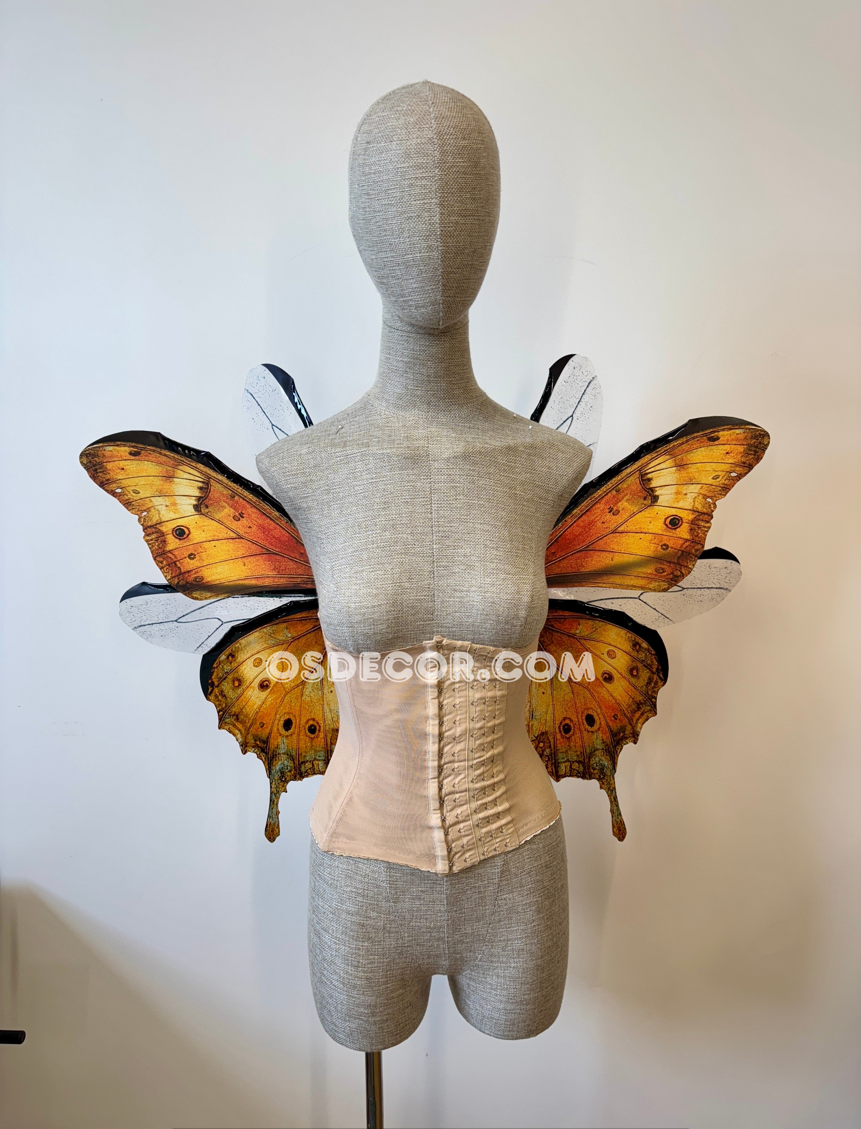 Orange Butterfly Fairy Wings