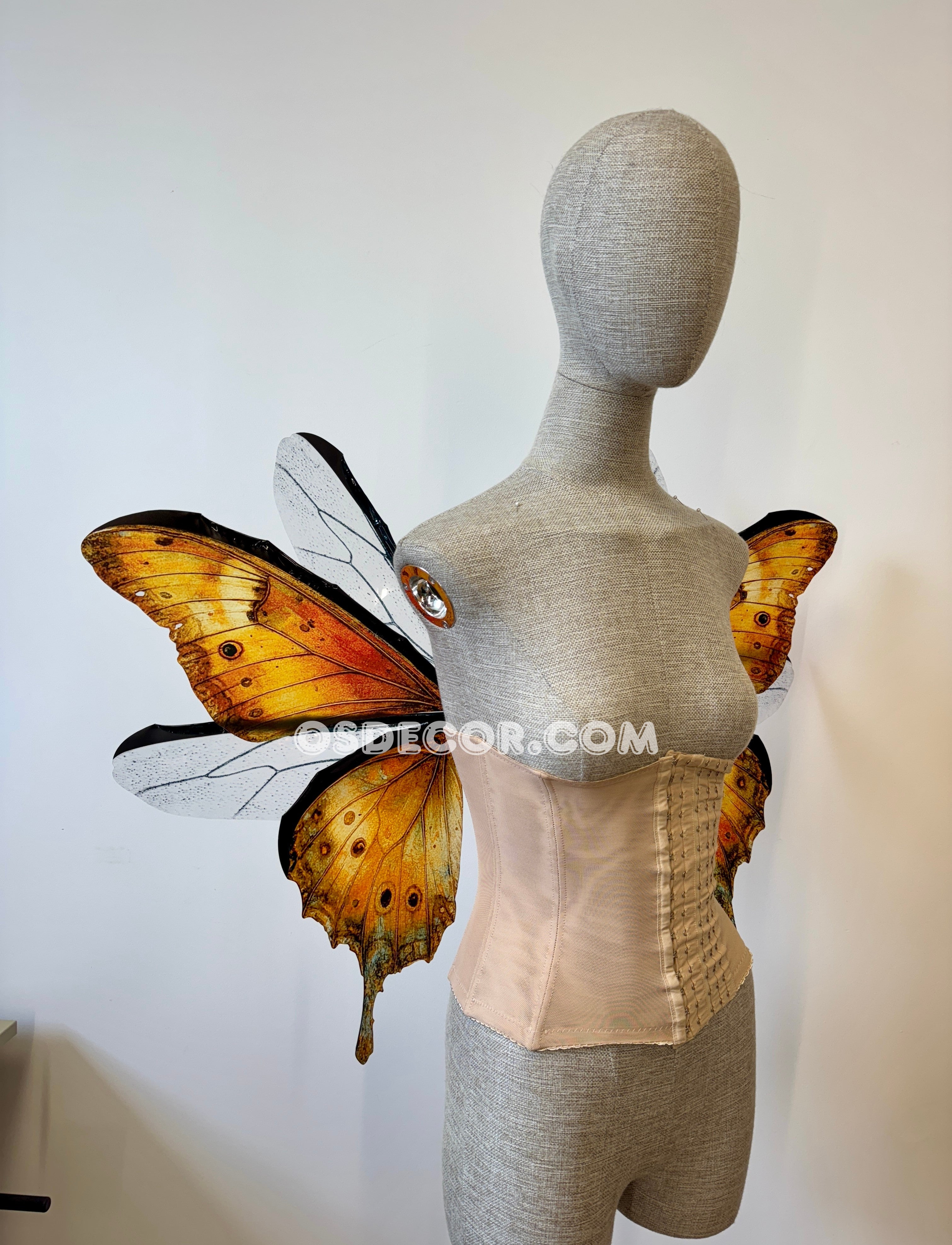 Orange Butterfly Fairy Wings
