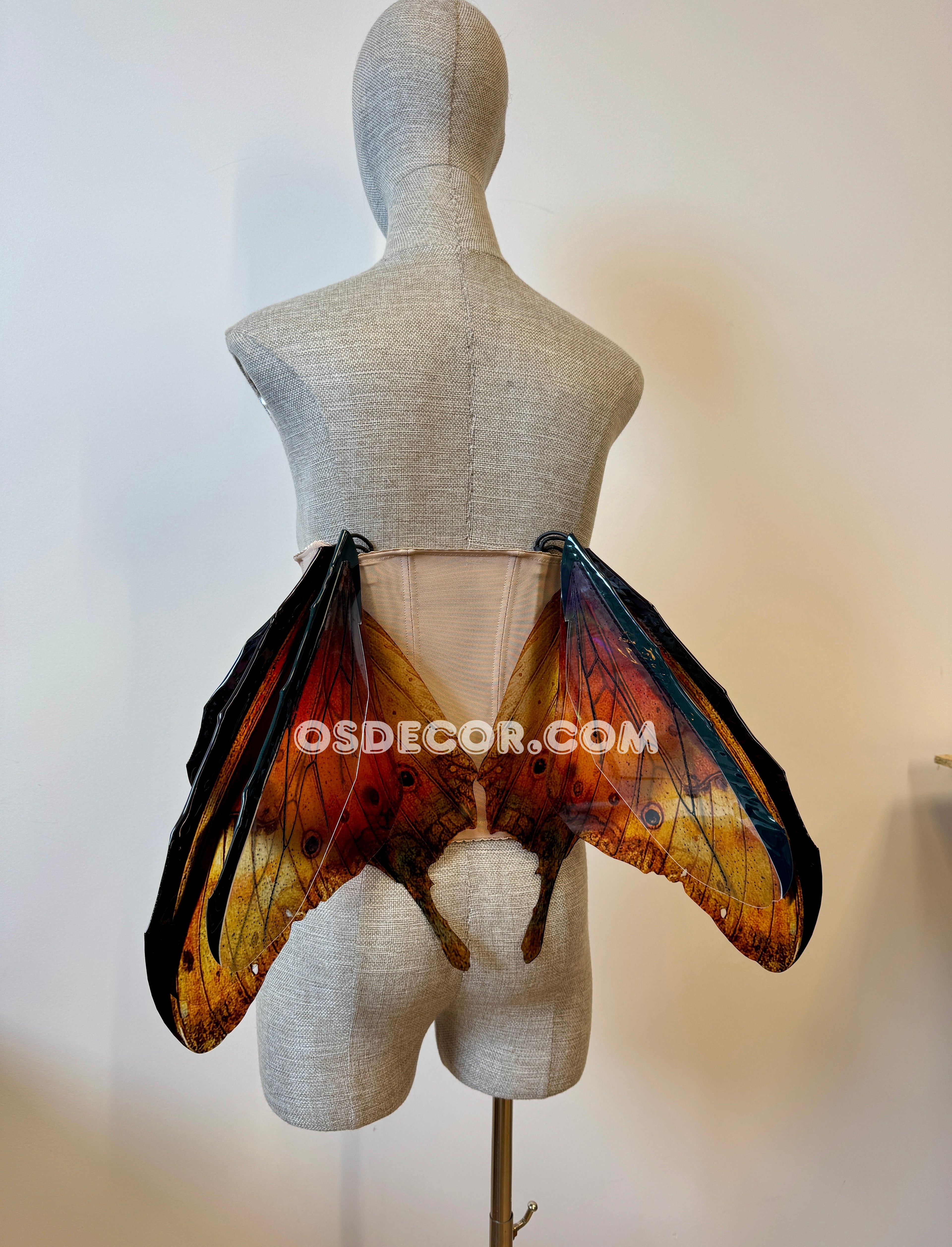Orange Butterfly Fairy Wings