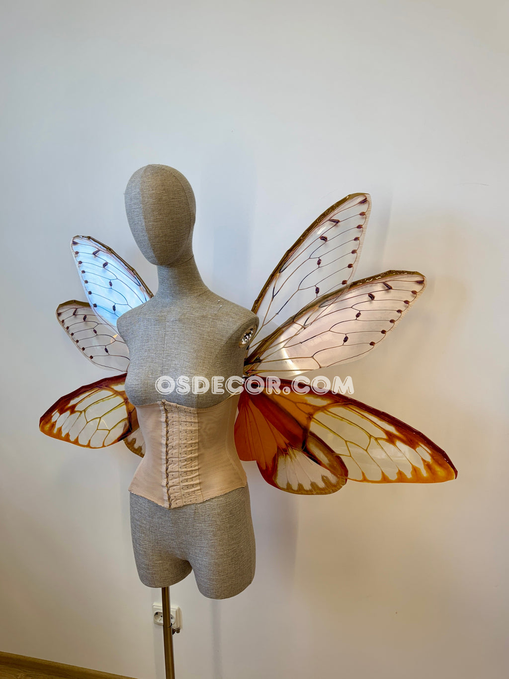 Orange Cicada Fairy Wings
