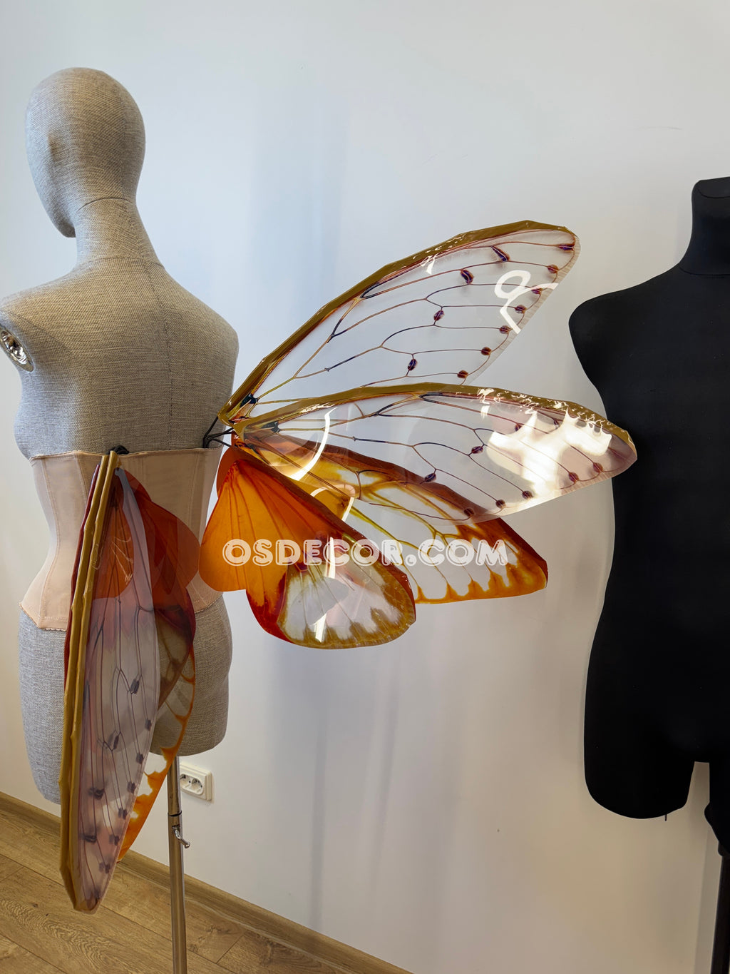 Orange Cicada Fairy Wings