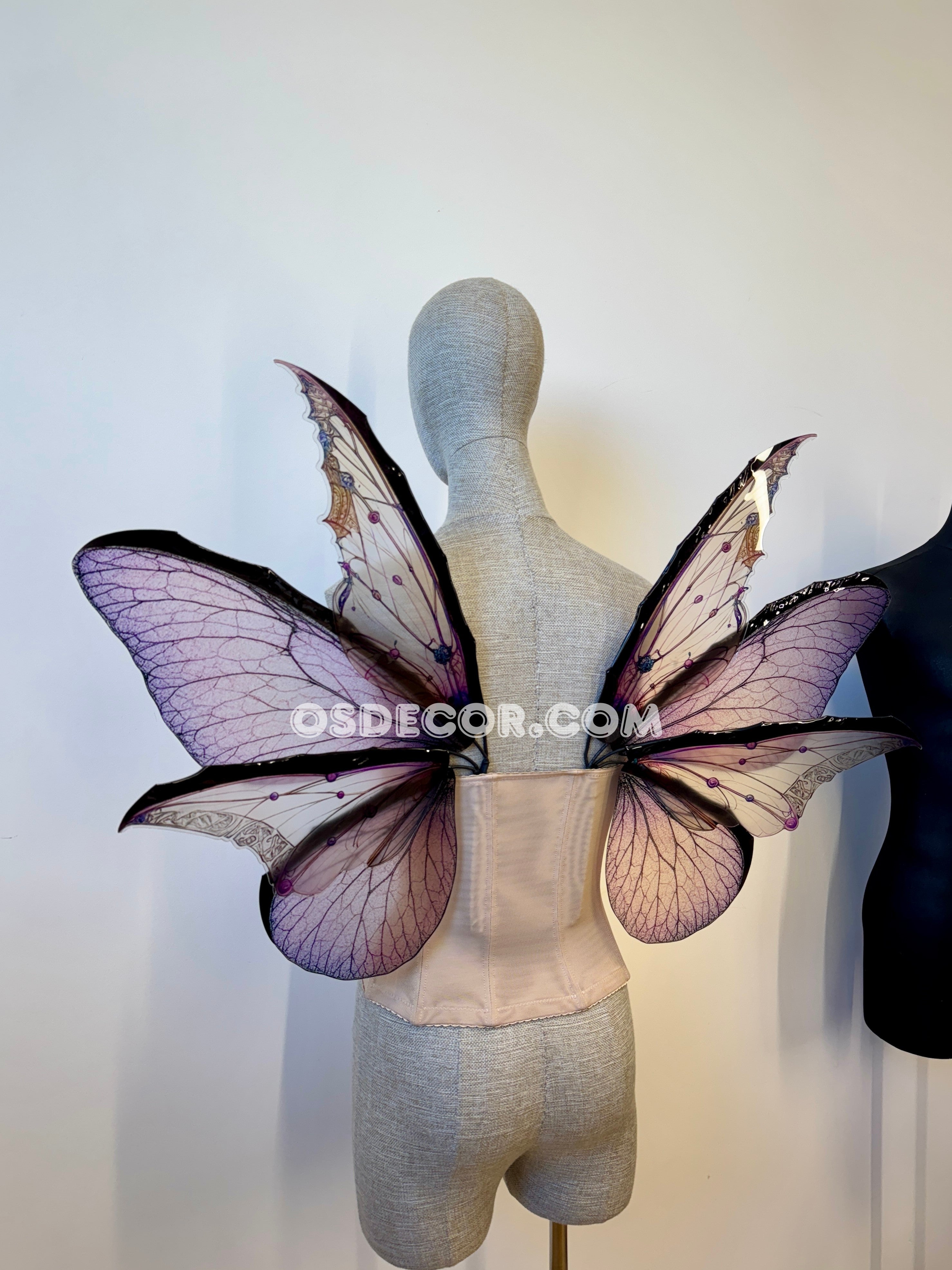 Pale Pink Butterfly Fairy Wings