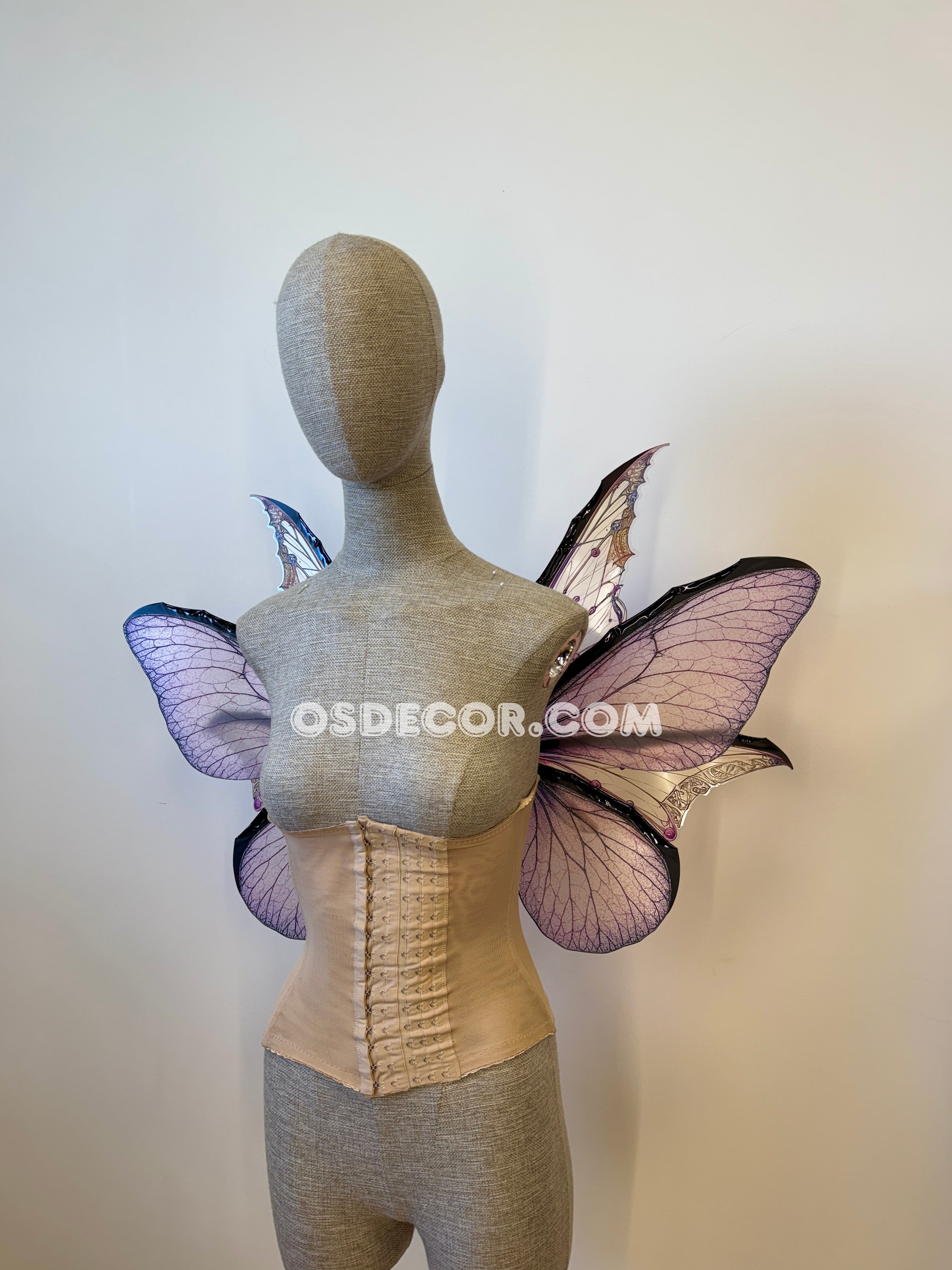 Pale Pink Butterfly Fairy Wings