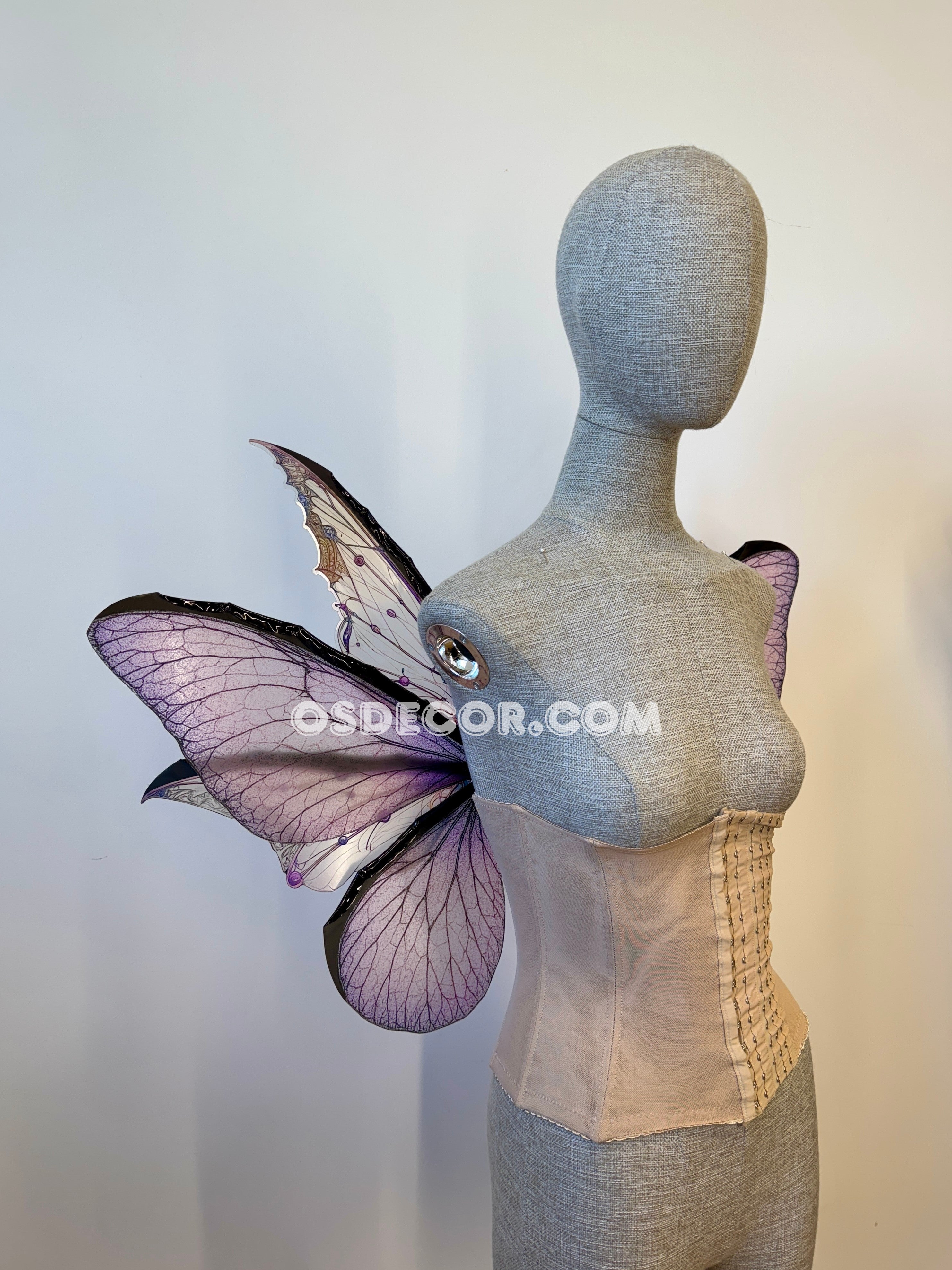 Pale Pink Butterfly Fairy Wings