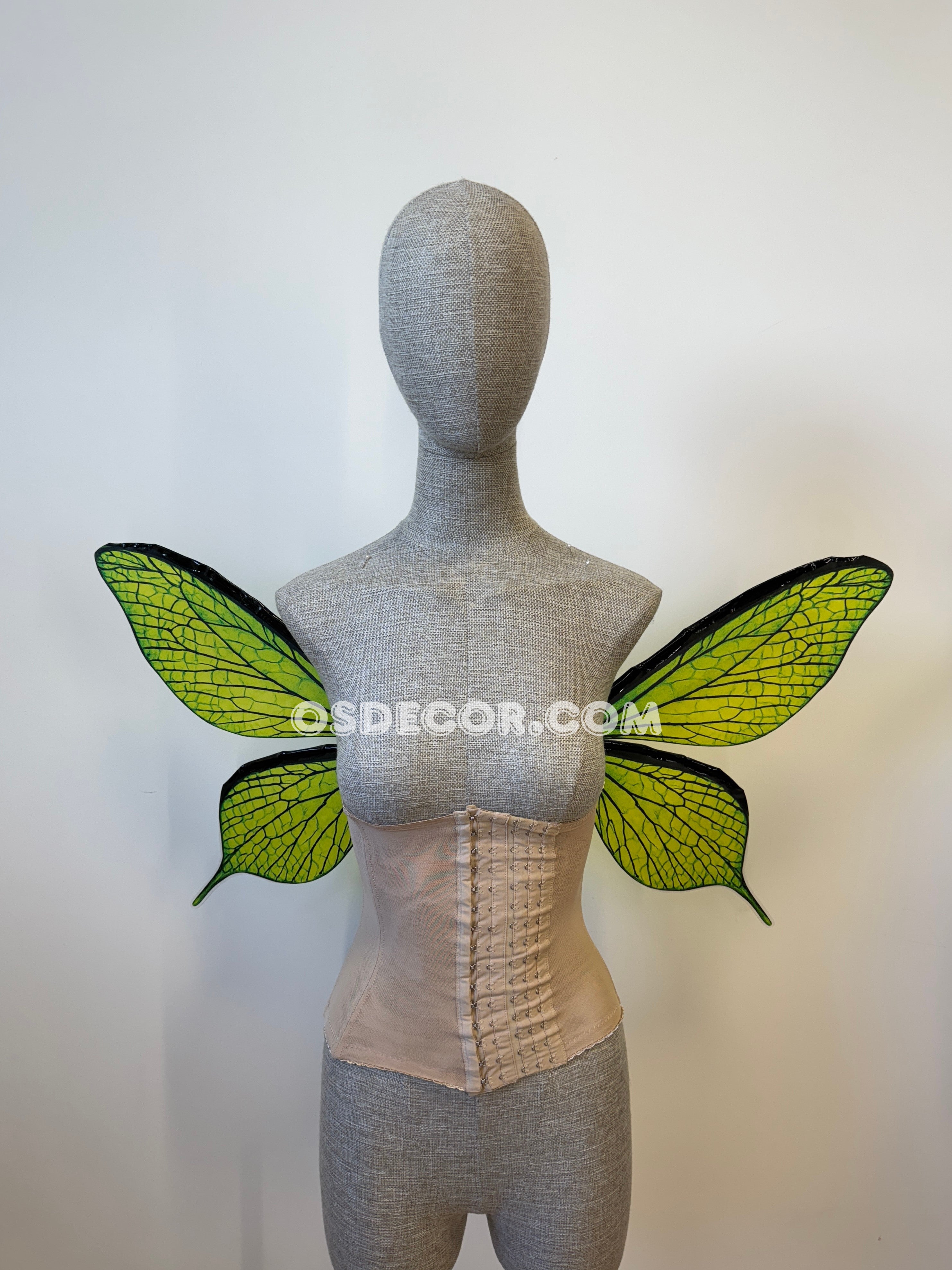 Green Leaves Fairy Wings