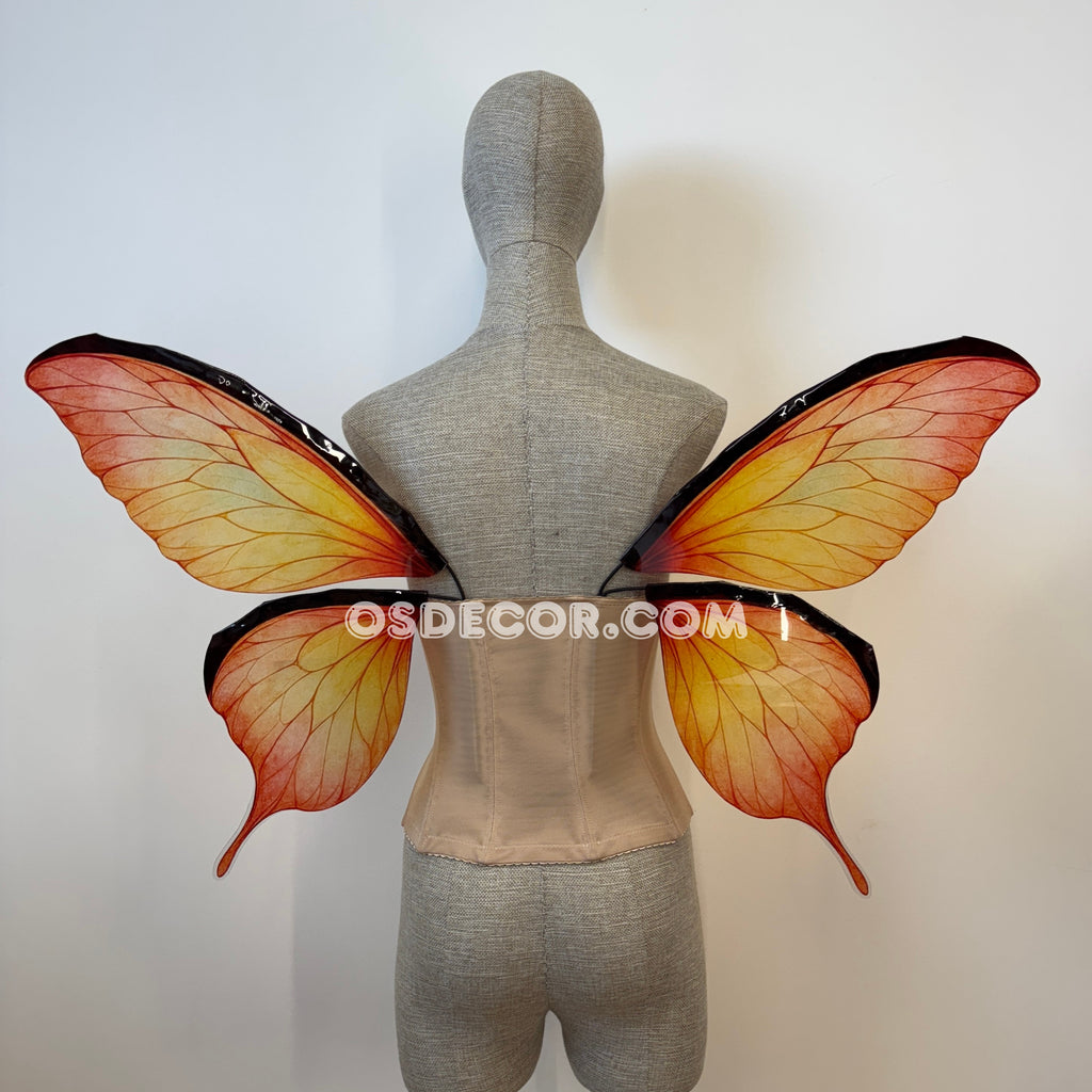 Orange Butterfly Fairy Wings