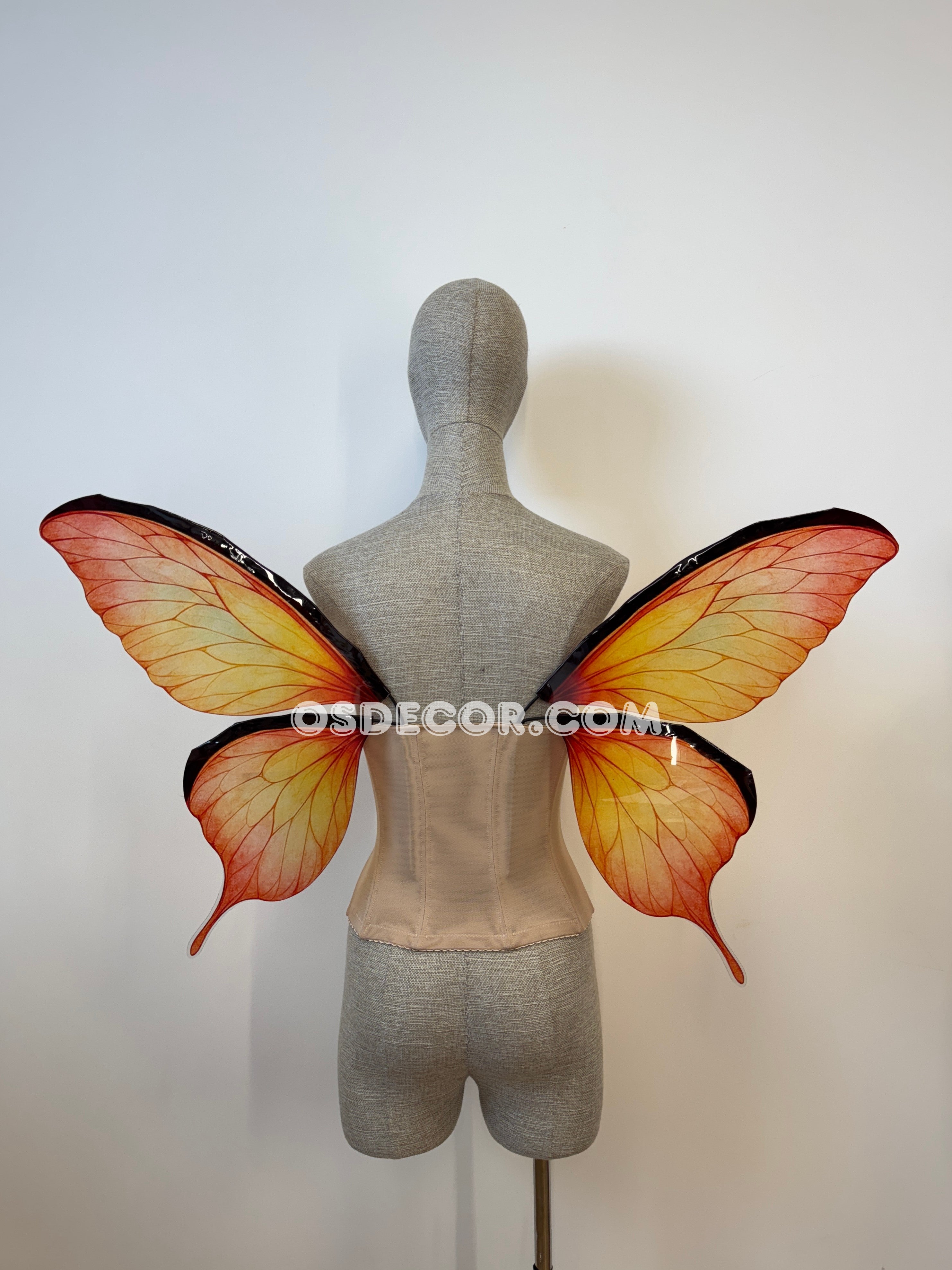 Orange Butterfly Fairy Wings