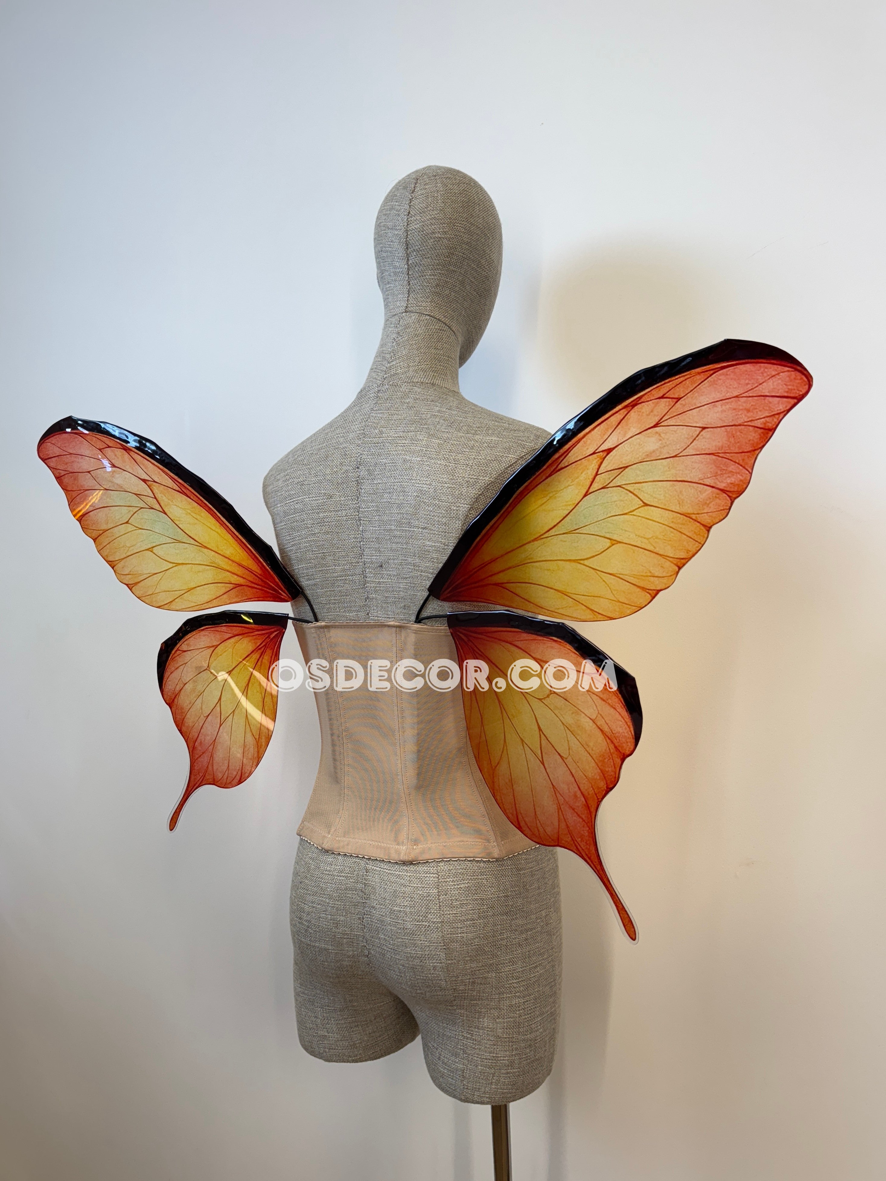 Orange Butterfly Fairy Wings