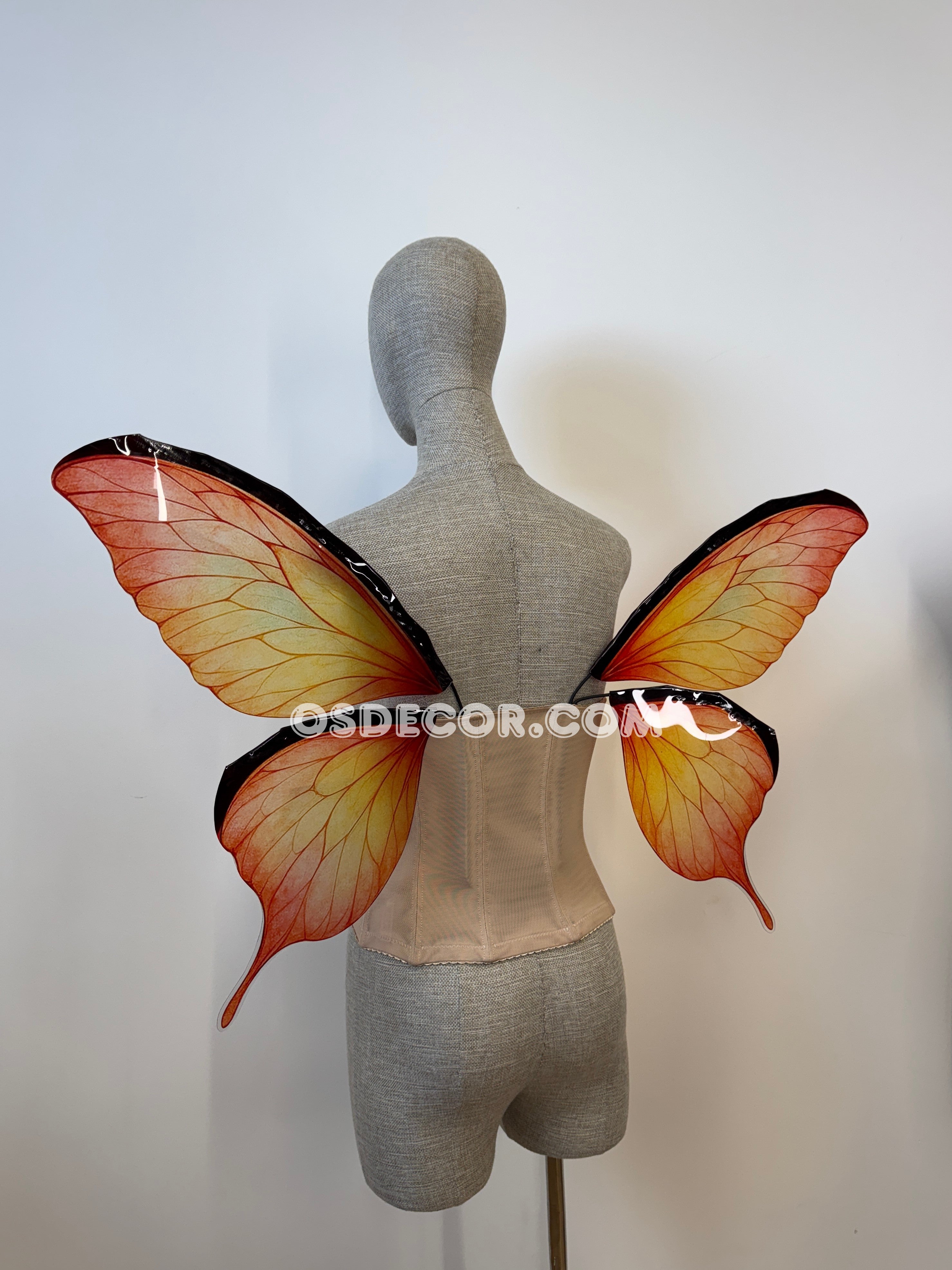Orange Butterfly Fairy Wings