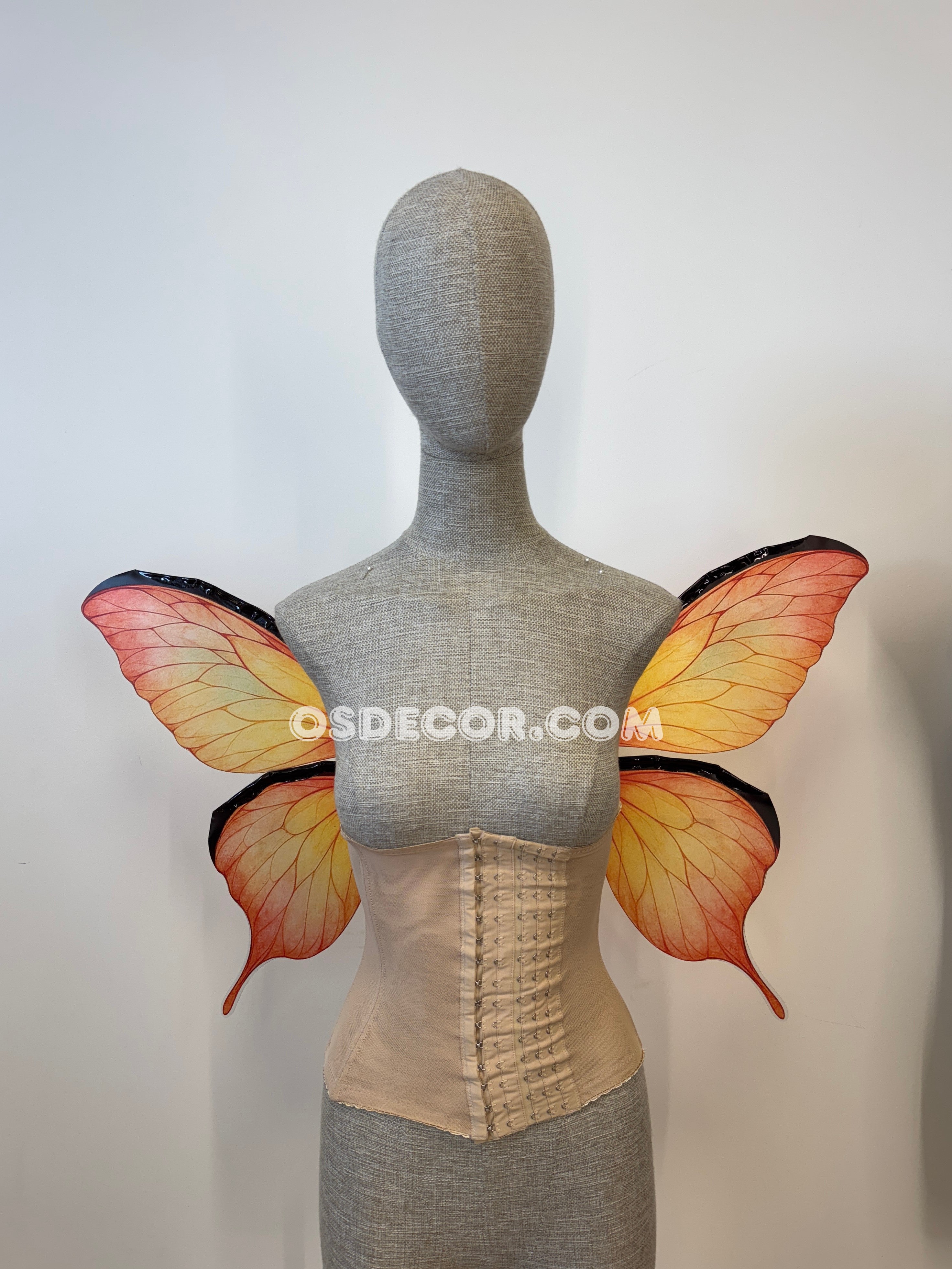 Orange Butterfly Fairy Wings