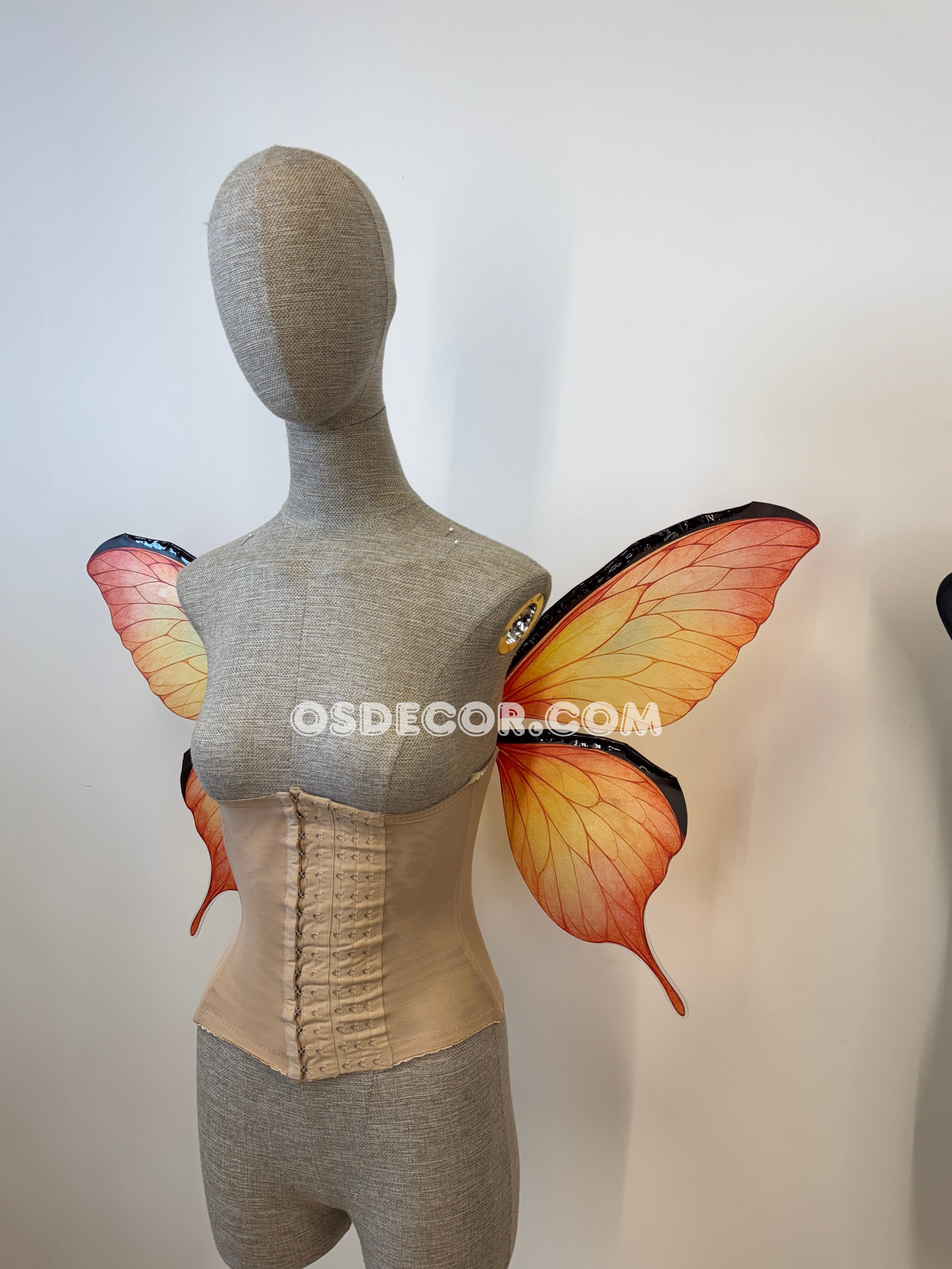 Orange Butterfly Fairy Wings