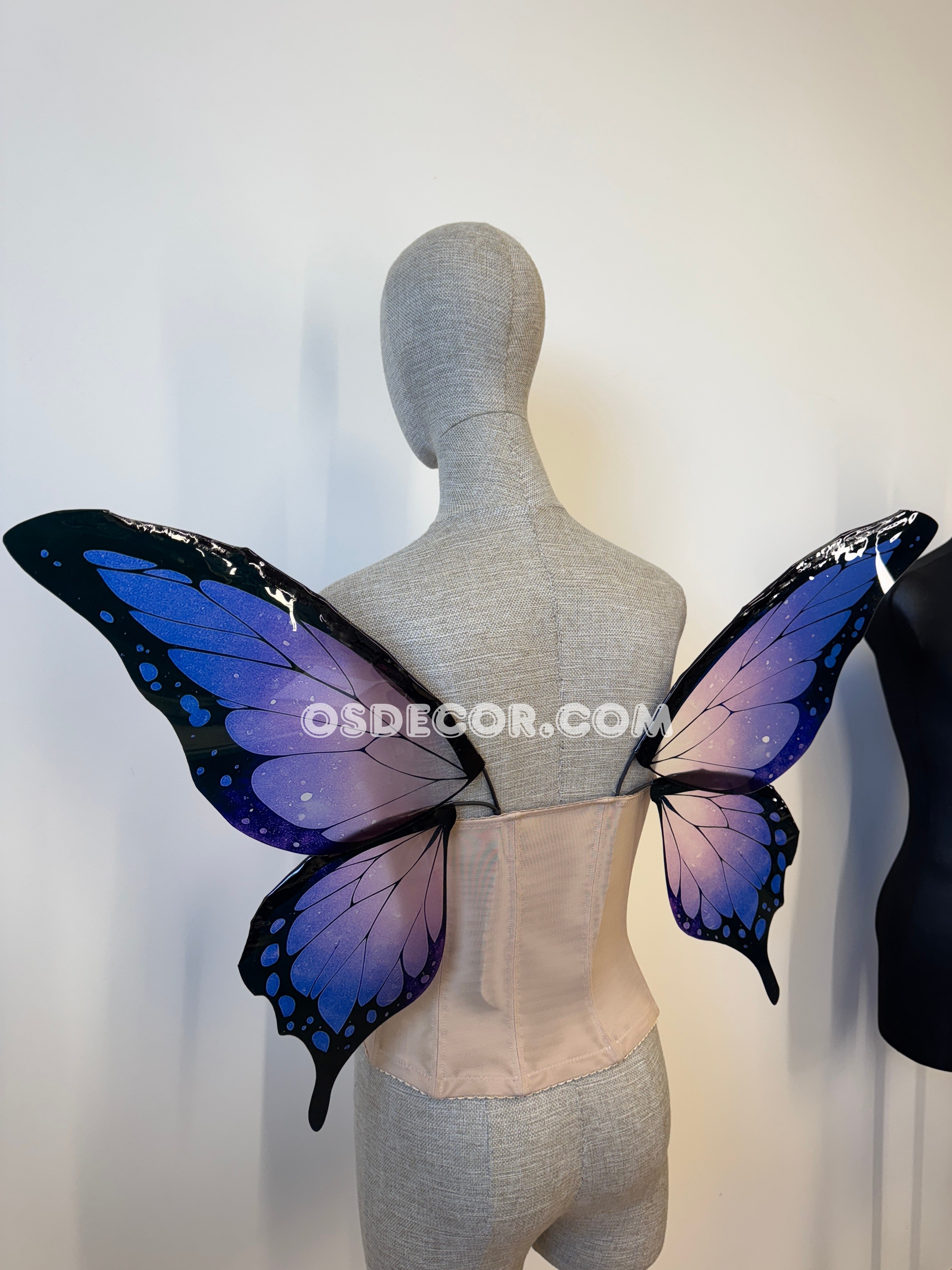 Purple Black Butterfly Fairy Wings