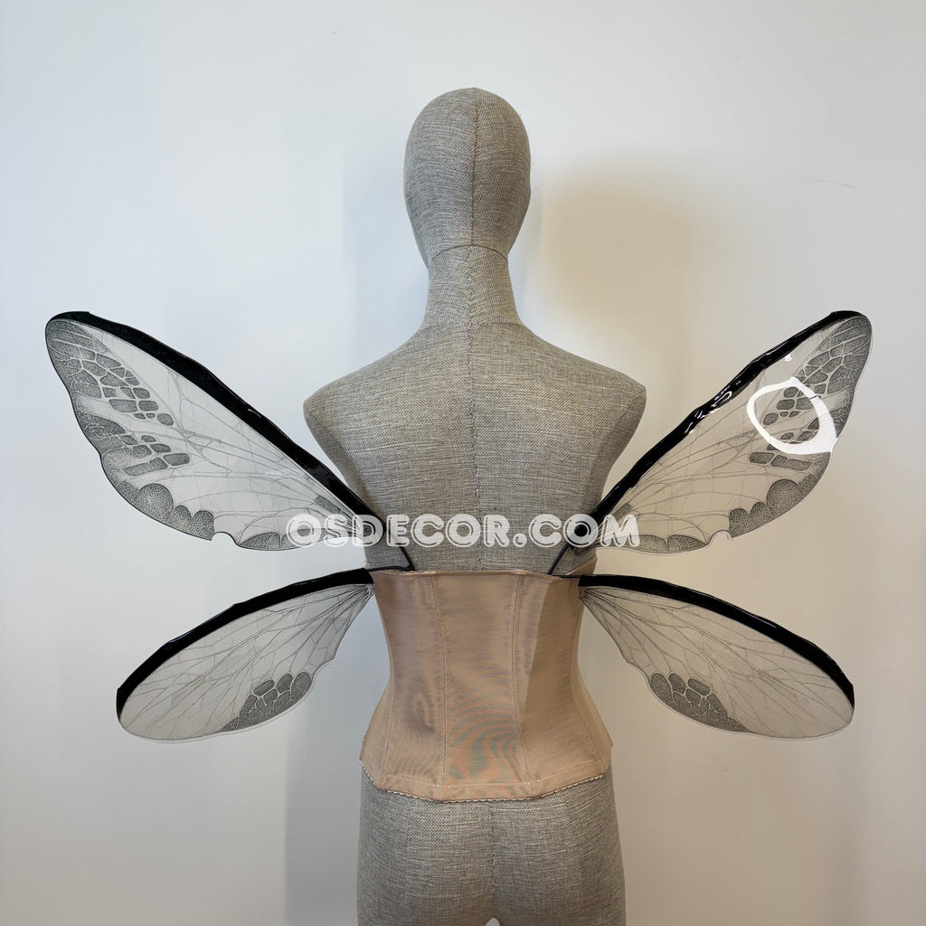 Grey Transparent Butterfly Fairy Wings