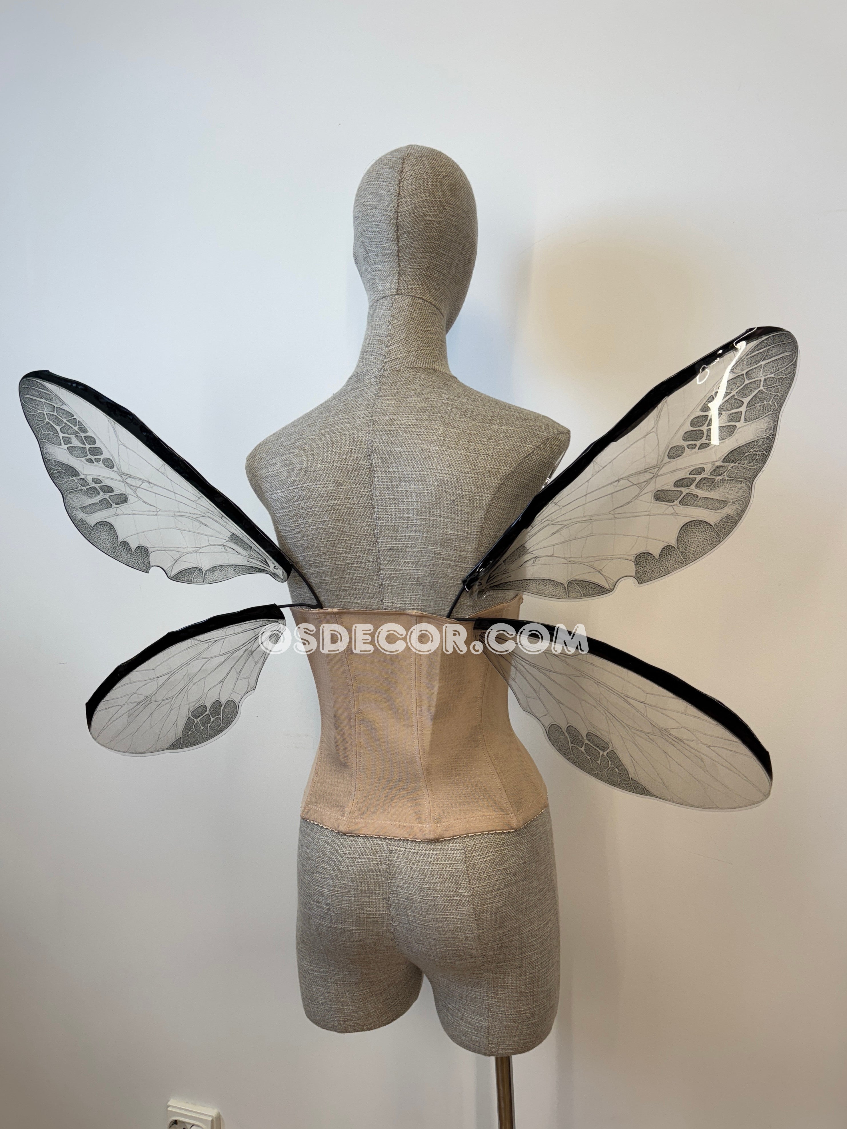 Grey Transparent Butterfly Fairy Wings
