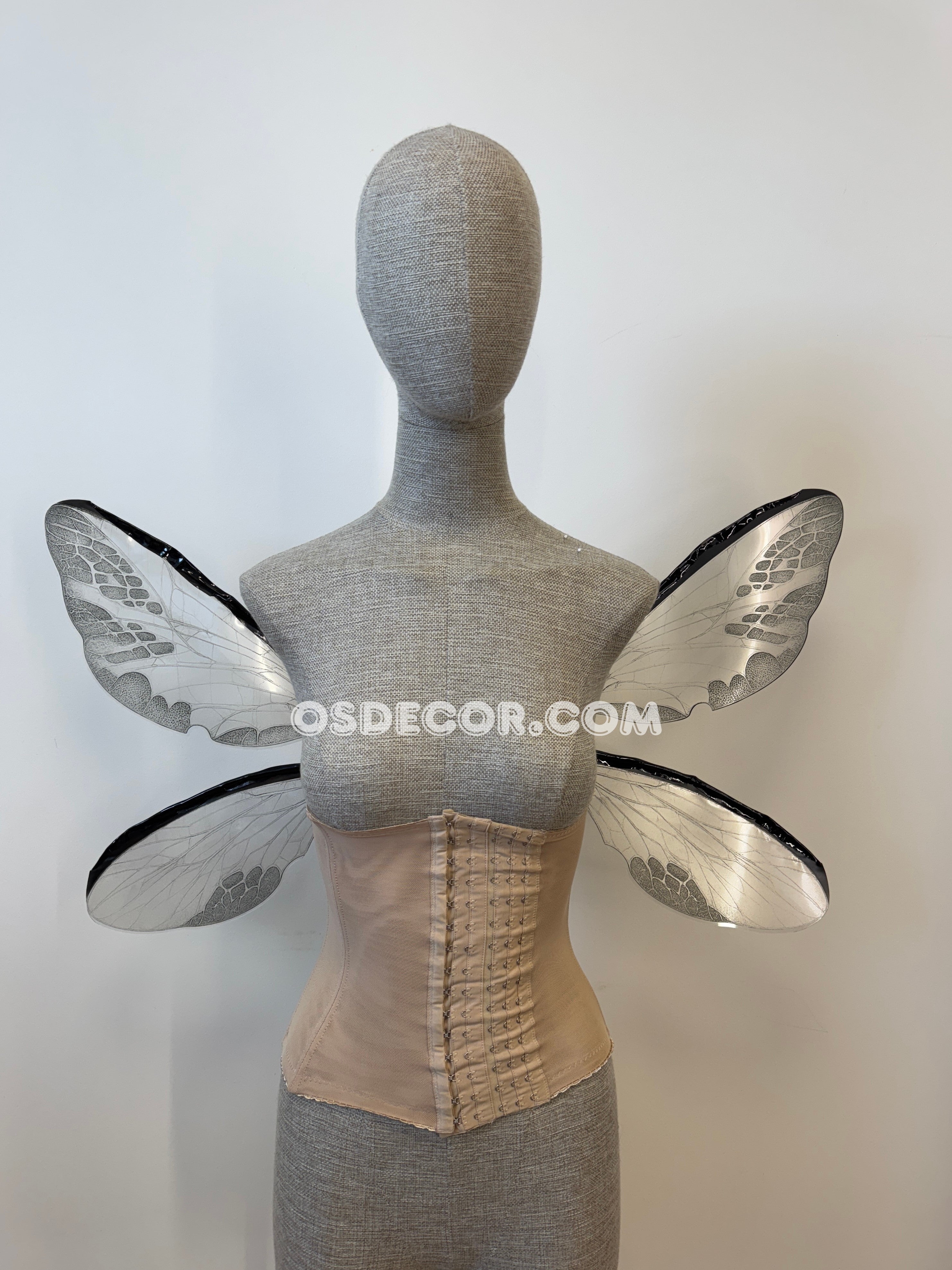 Grey Transparent Butterfly Fairy Wings