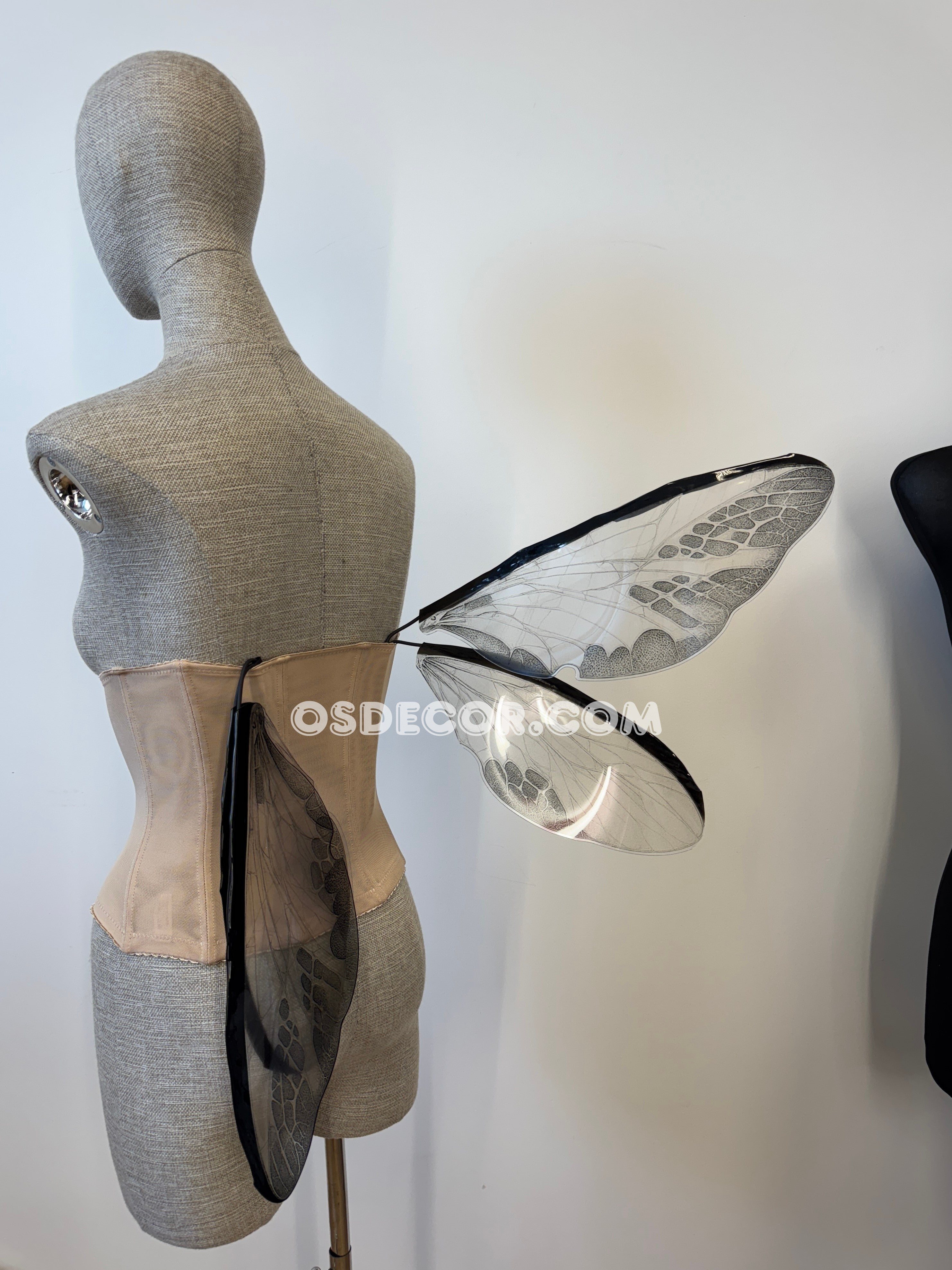 Grey Transparent Butterfly Fairy Wings