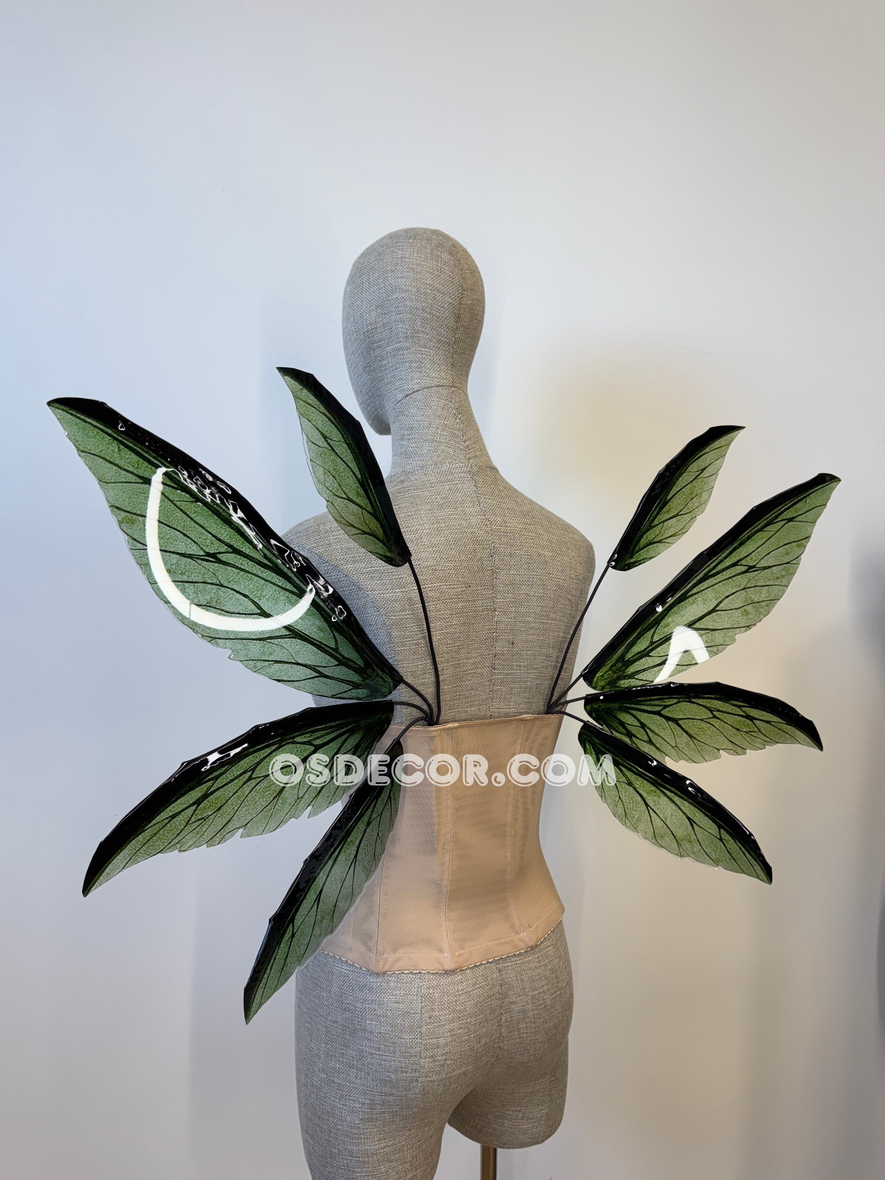 Green Leaves Fairy Wings