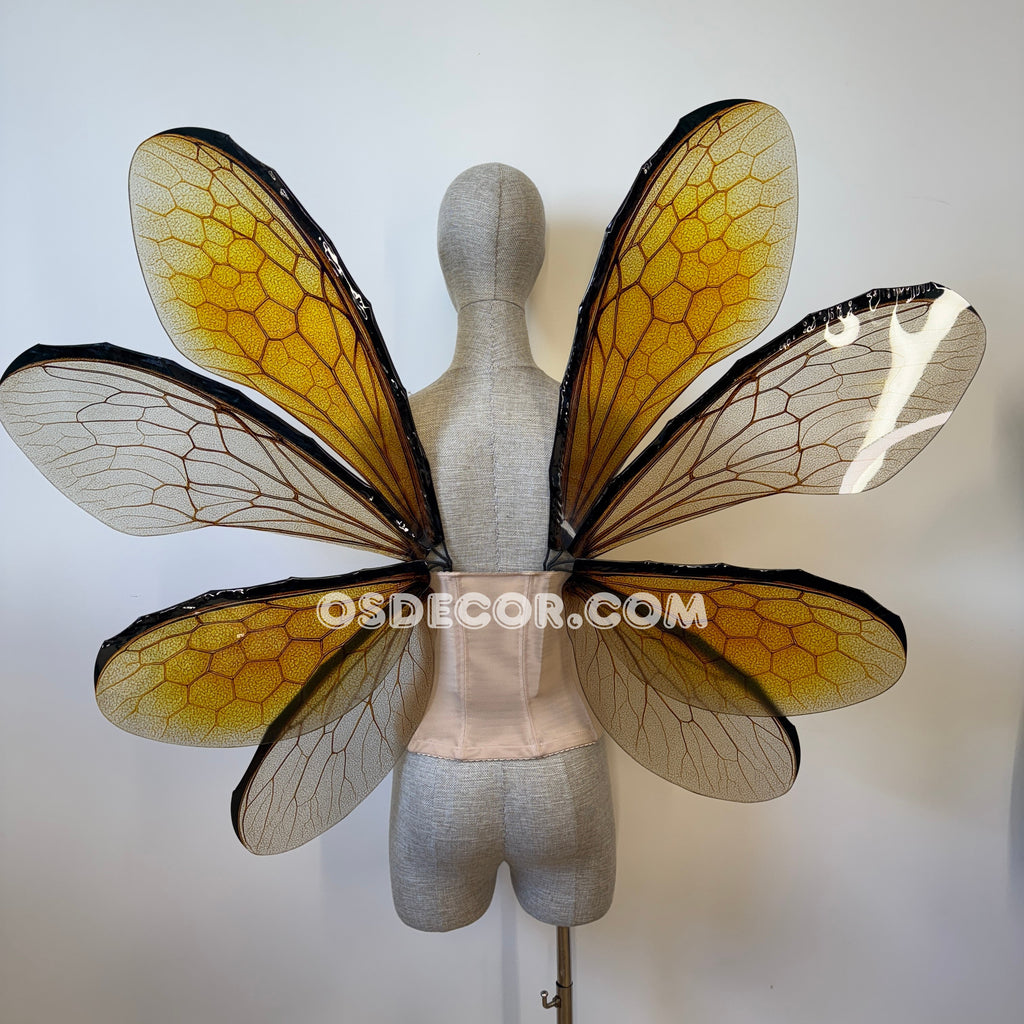 Yellow Bee Fairy Wings