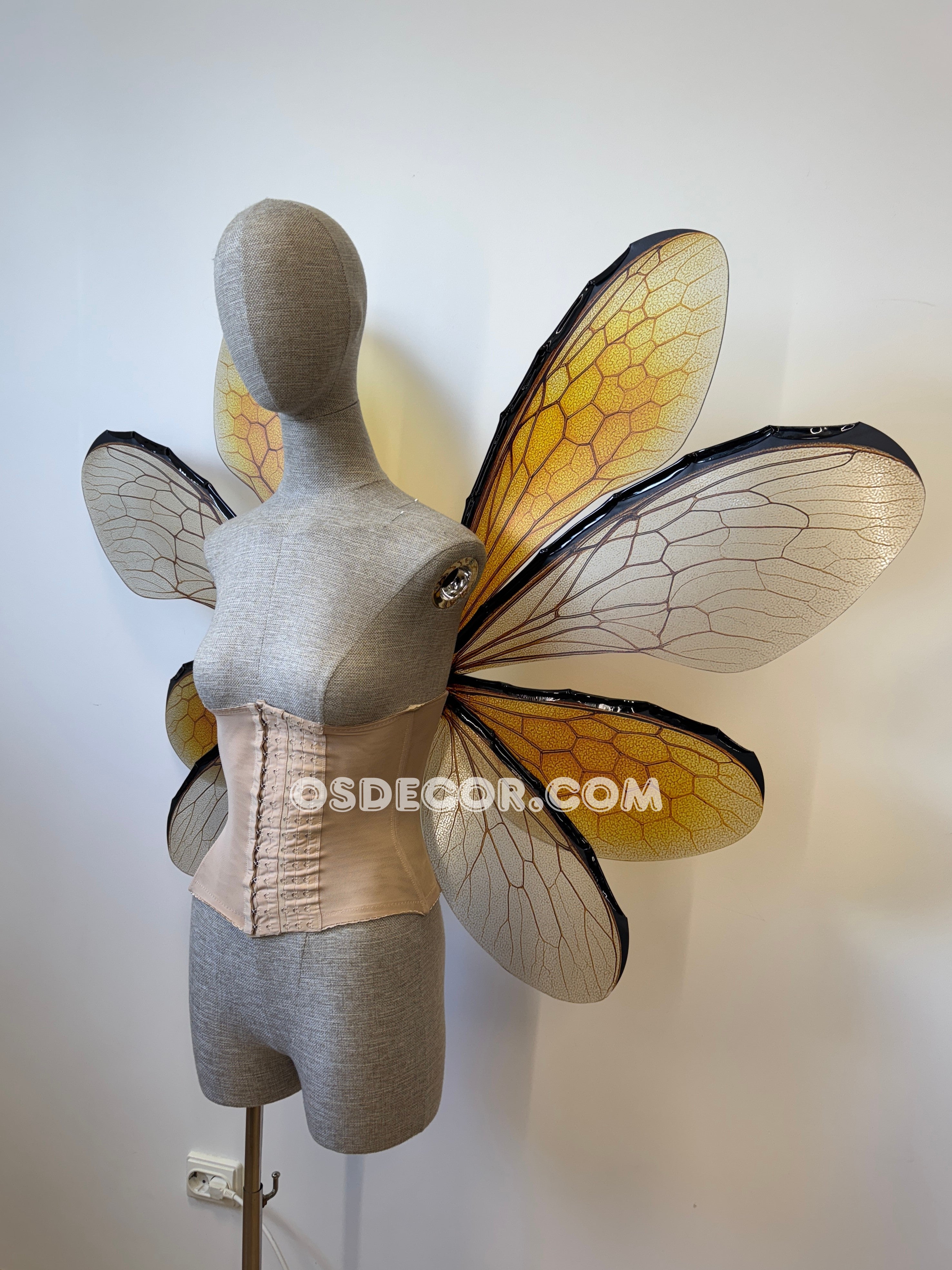Yellow Bee Fairy Wings
