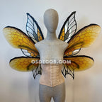 Yellow Honeycomb Bee Fairy Wings