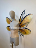 Yellow Honeycomb Bee Fairy Wings