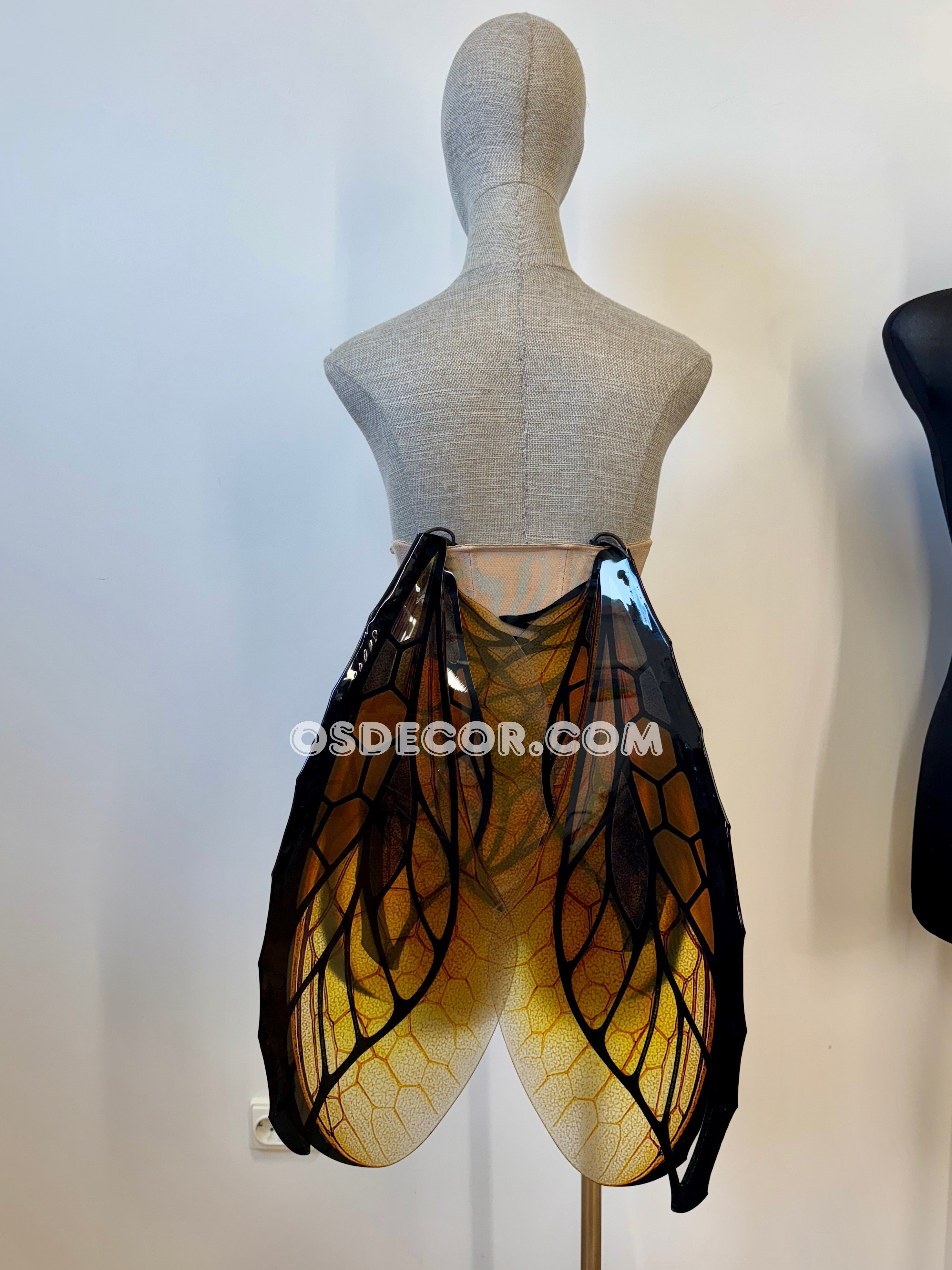 Yellow Honeycomb Bee Fairy Wings