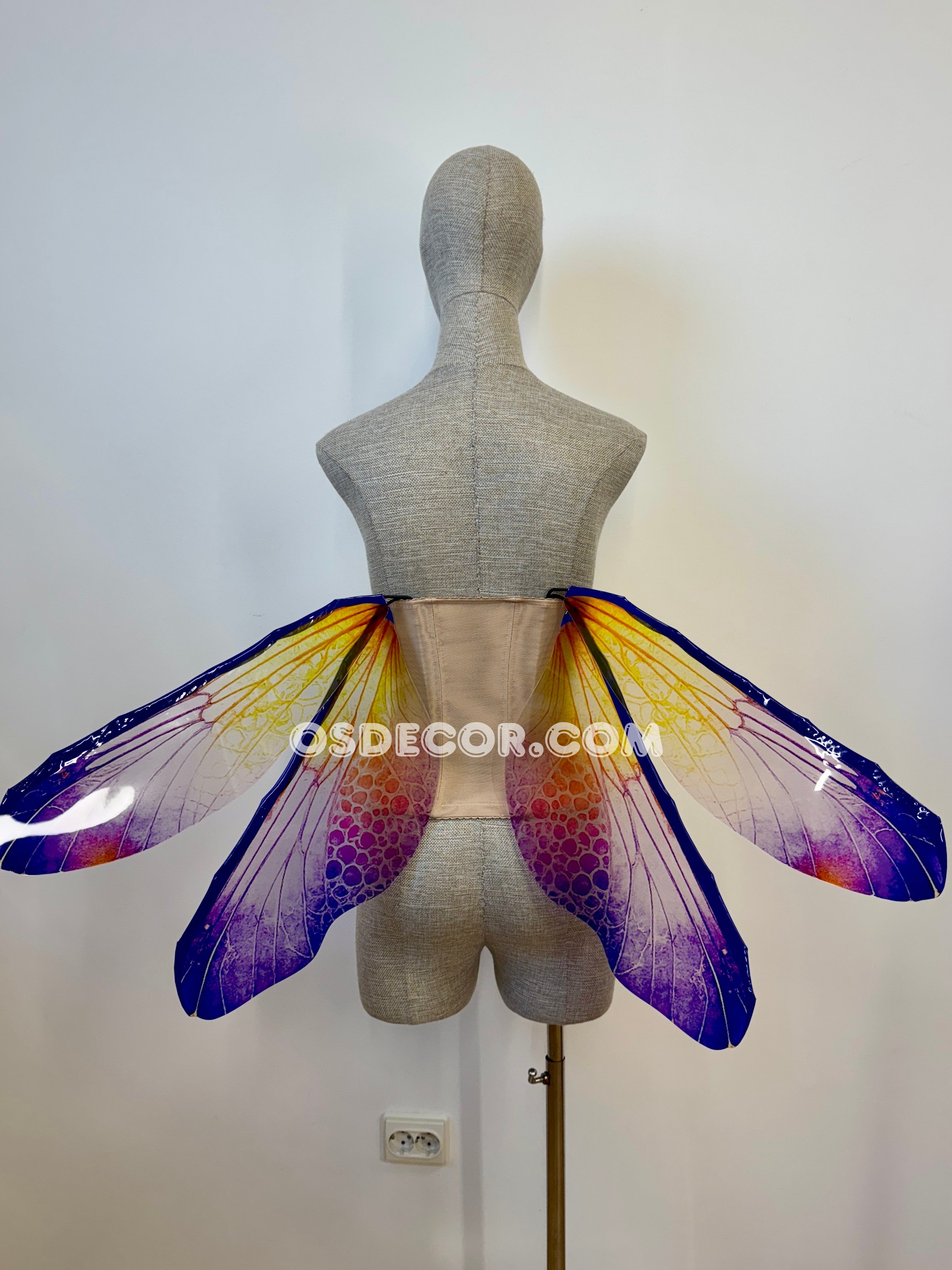 Purple Yellow Dragonfly Fairy Wings